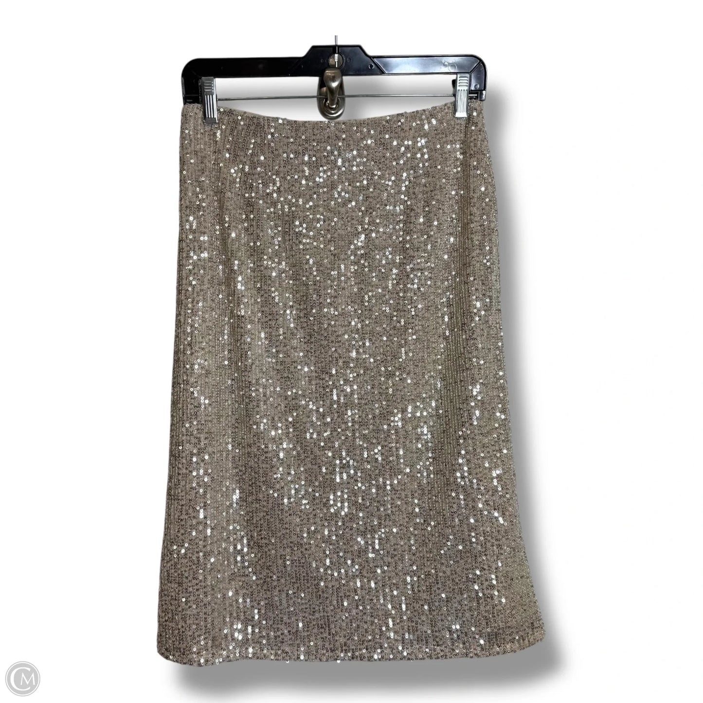 Skirt Midi By Versona In Silver, Size: 6