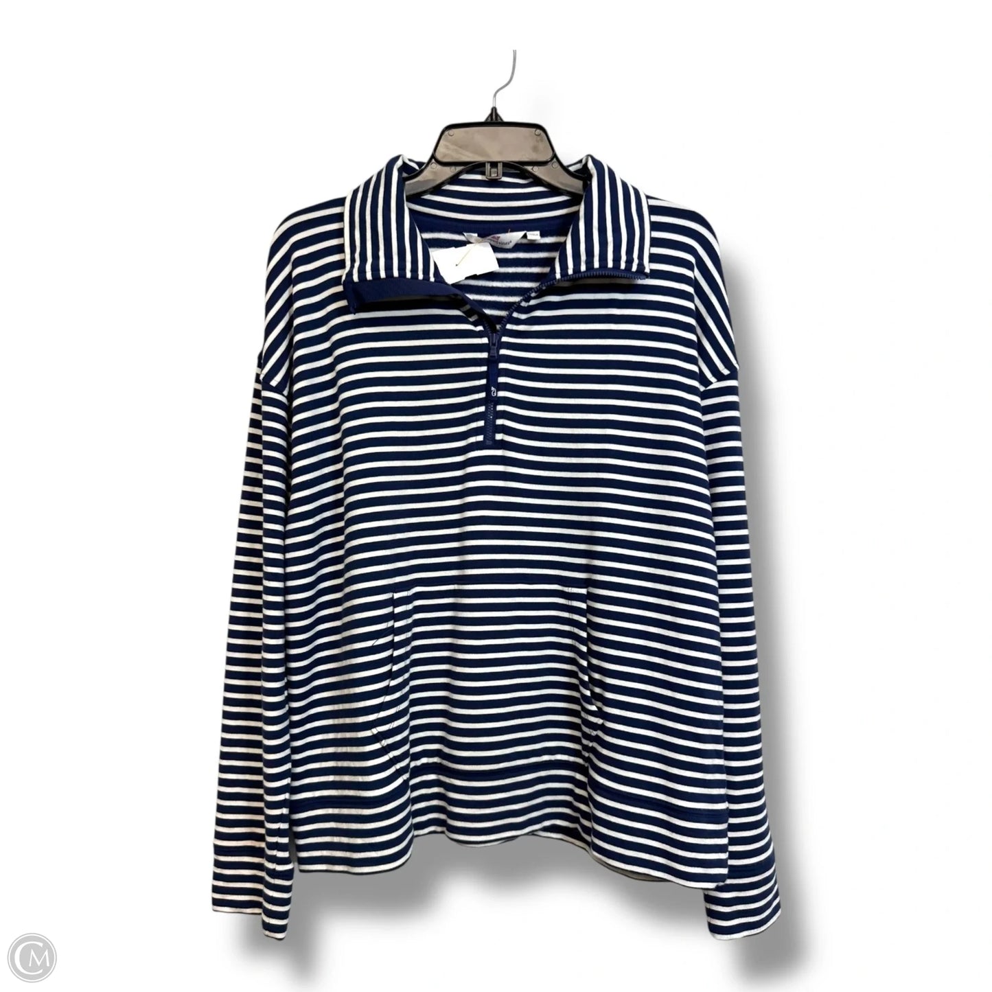 Top Long Sleeve By Vineyard Vines In Striped Pattern, Size: M