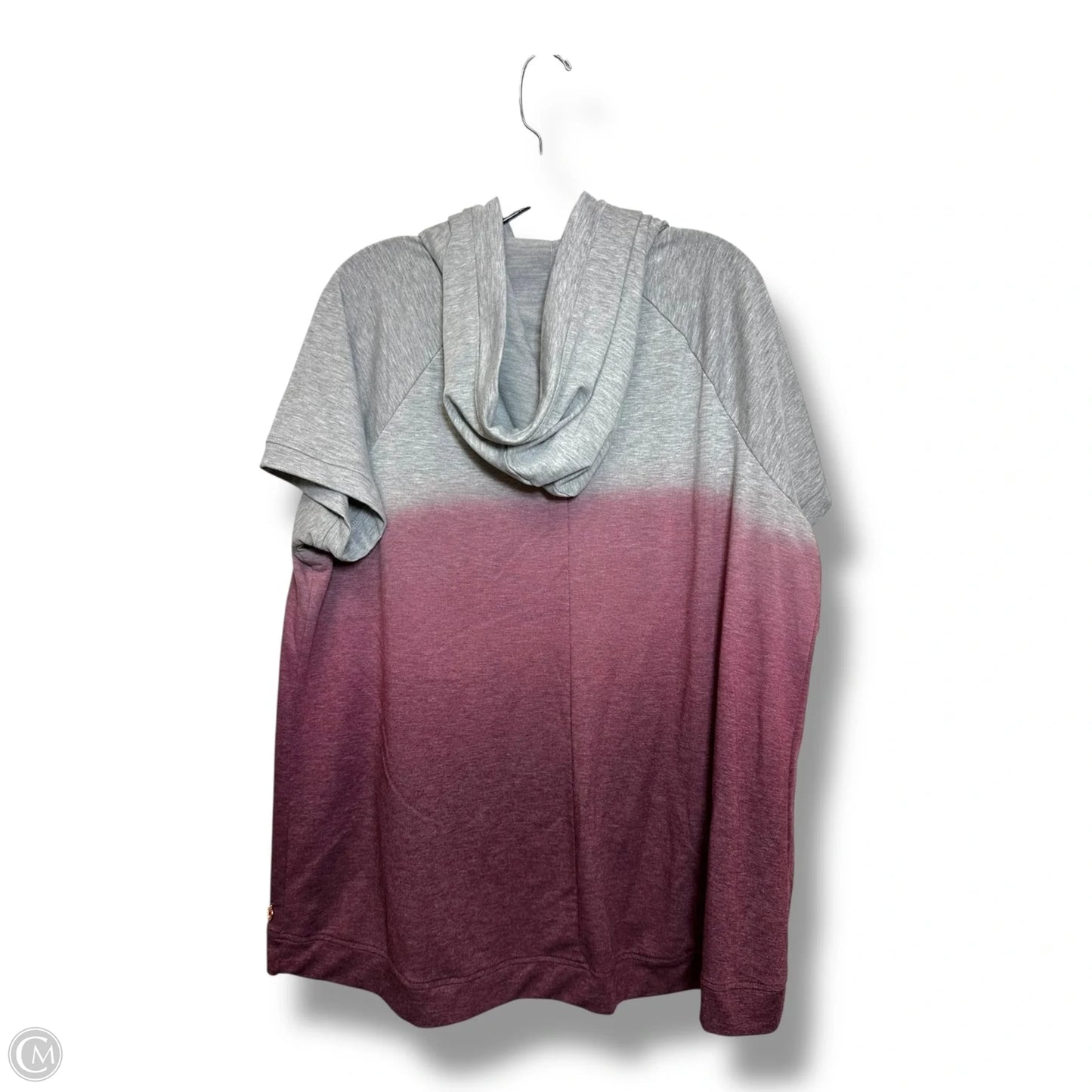 Athletic Top Short Sleeve By Livi Active In Grey, Size: 1x