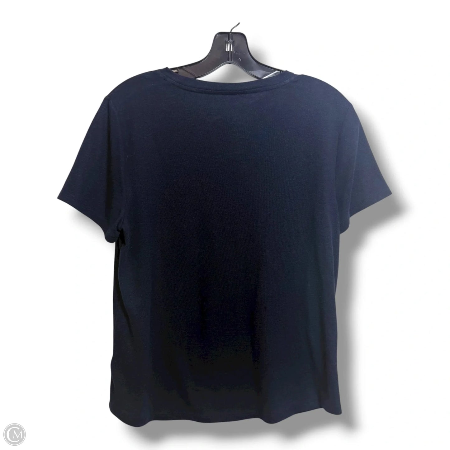Top Short Sleeve Basic By Talbots In Navy, Size: M