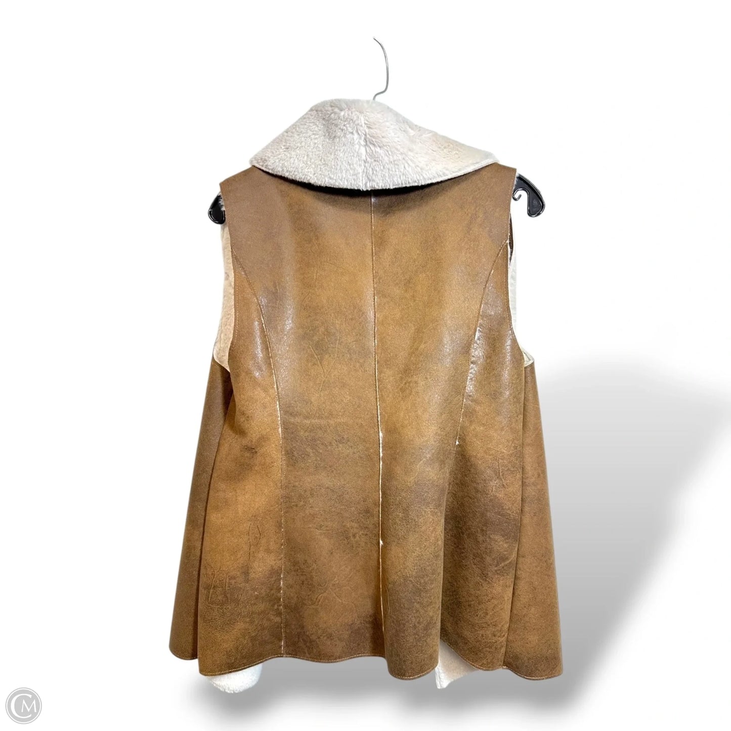 Vest Faux Fur & Sherpa By Bagatelle In Tan, Size: S
