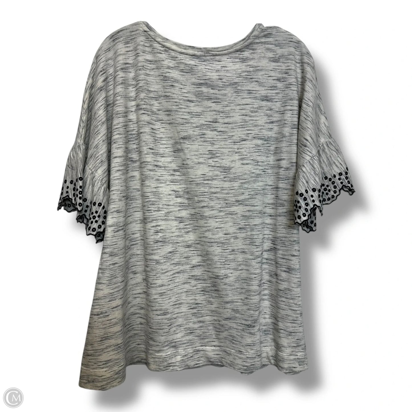 Top Short Sleeve By Lane Bryant In Grey, Size: 1x