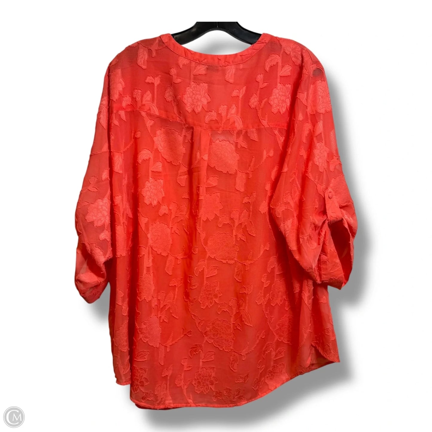 Top Short Sleeve By Torrid In Coral, Size: 3x