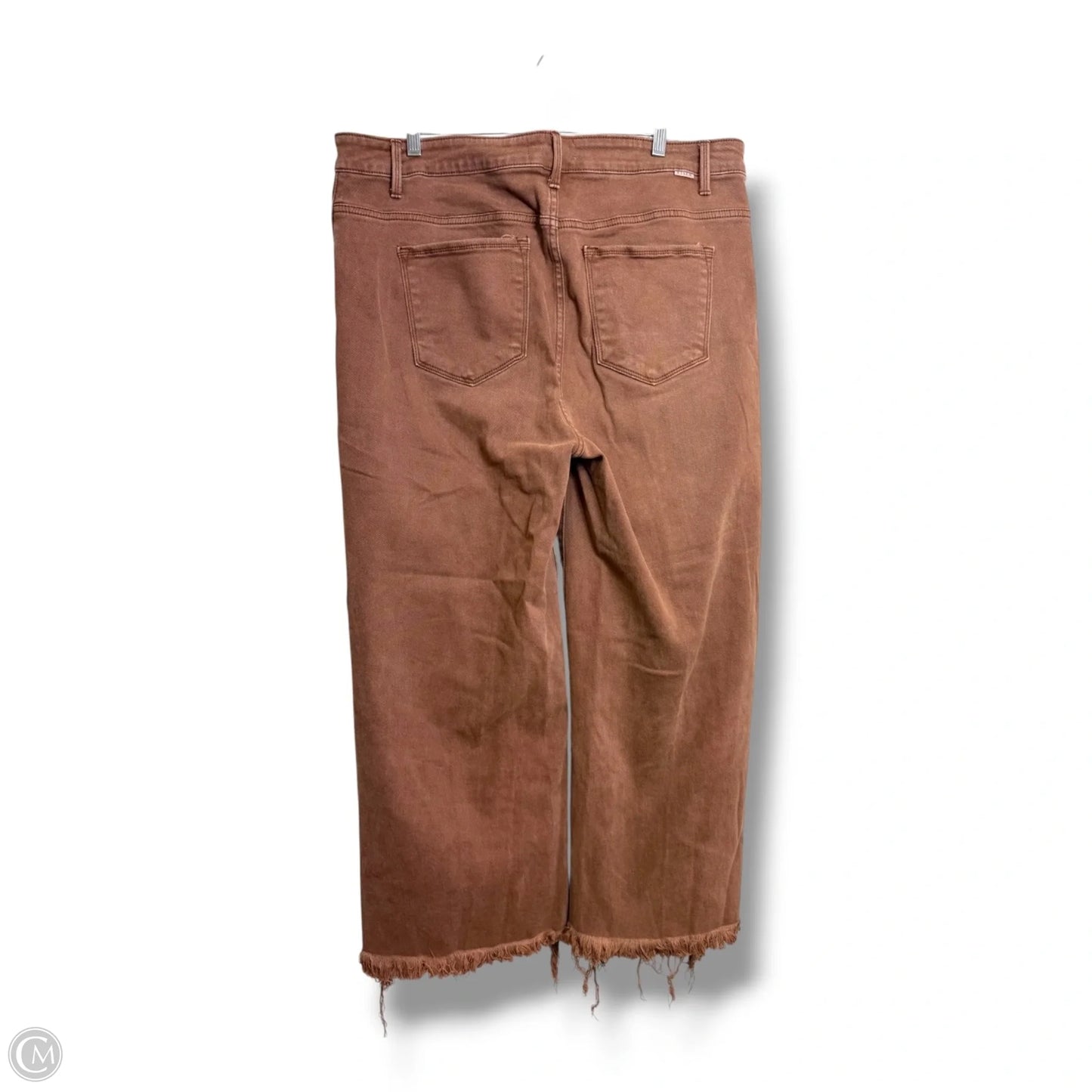 Jeans Cropped By Risen In Brown, Size: 2x