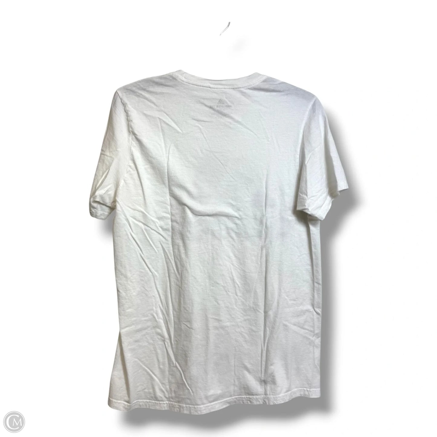 Athletic Top Short Sleeve By Adidas In White, Size: M