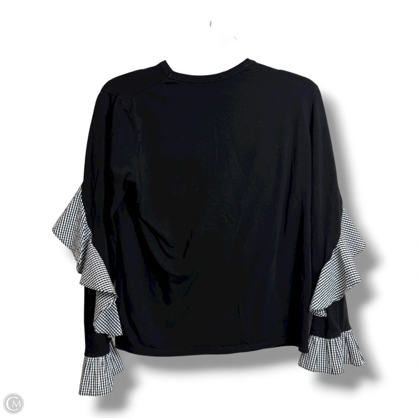 Top Long Sleeve By Drew In Black, Size: S