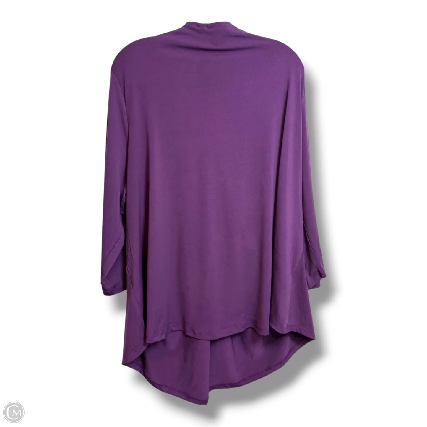 Tunic 3/4 Sleeve By Avenue In Purple, Size: 2x