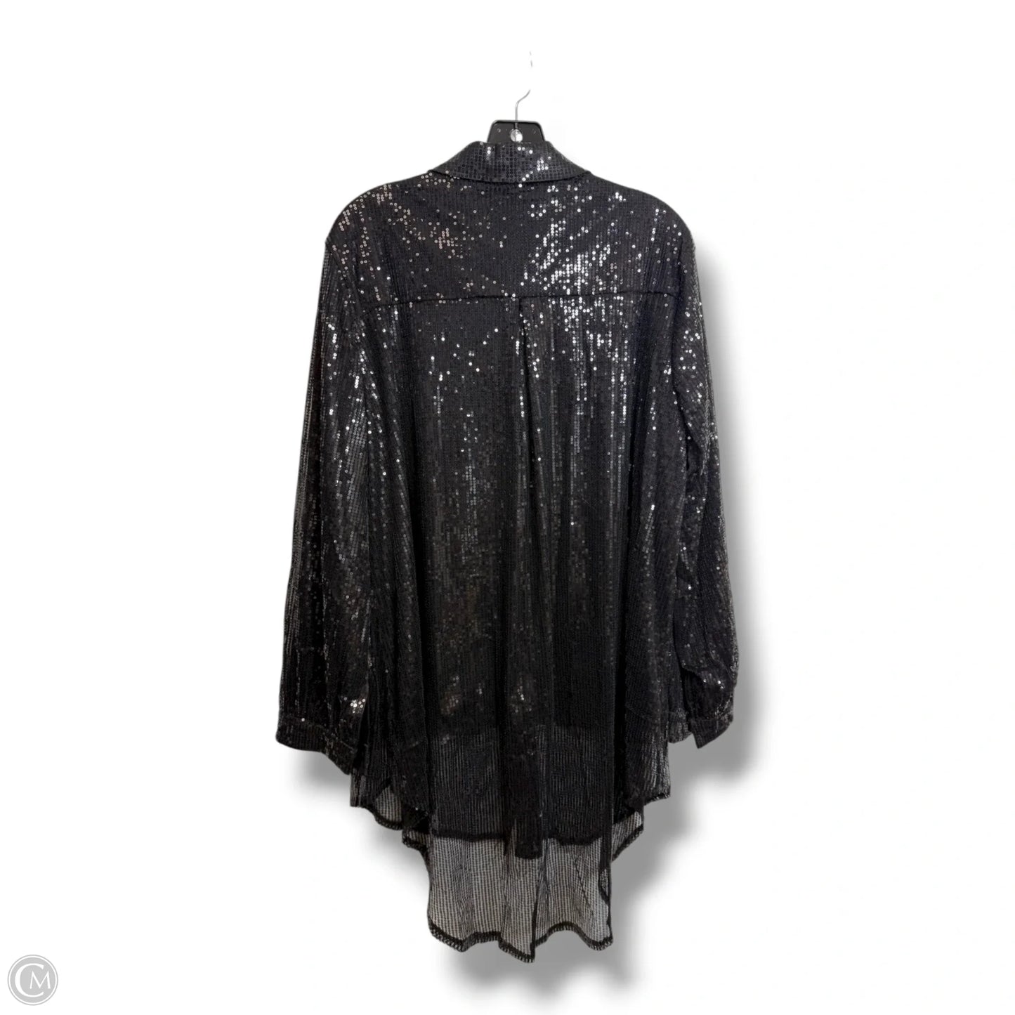 Tunic Long Sleeve By Clothes Mentor In Black, Size: 2x