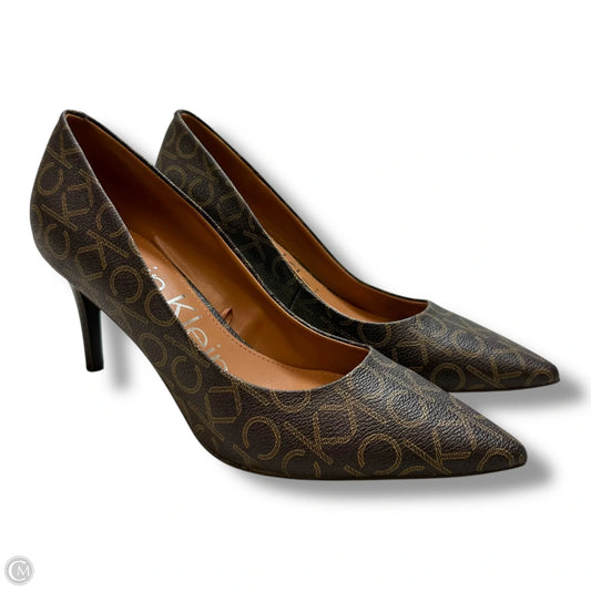 Shoes Heels Stiletto By Calvin Klein In Brown, Size: 9