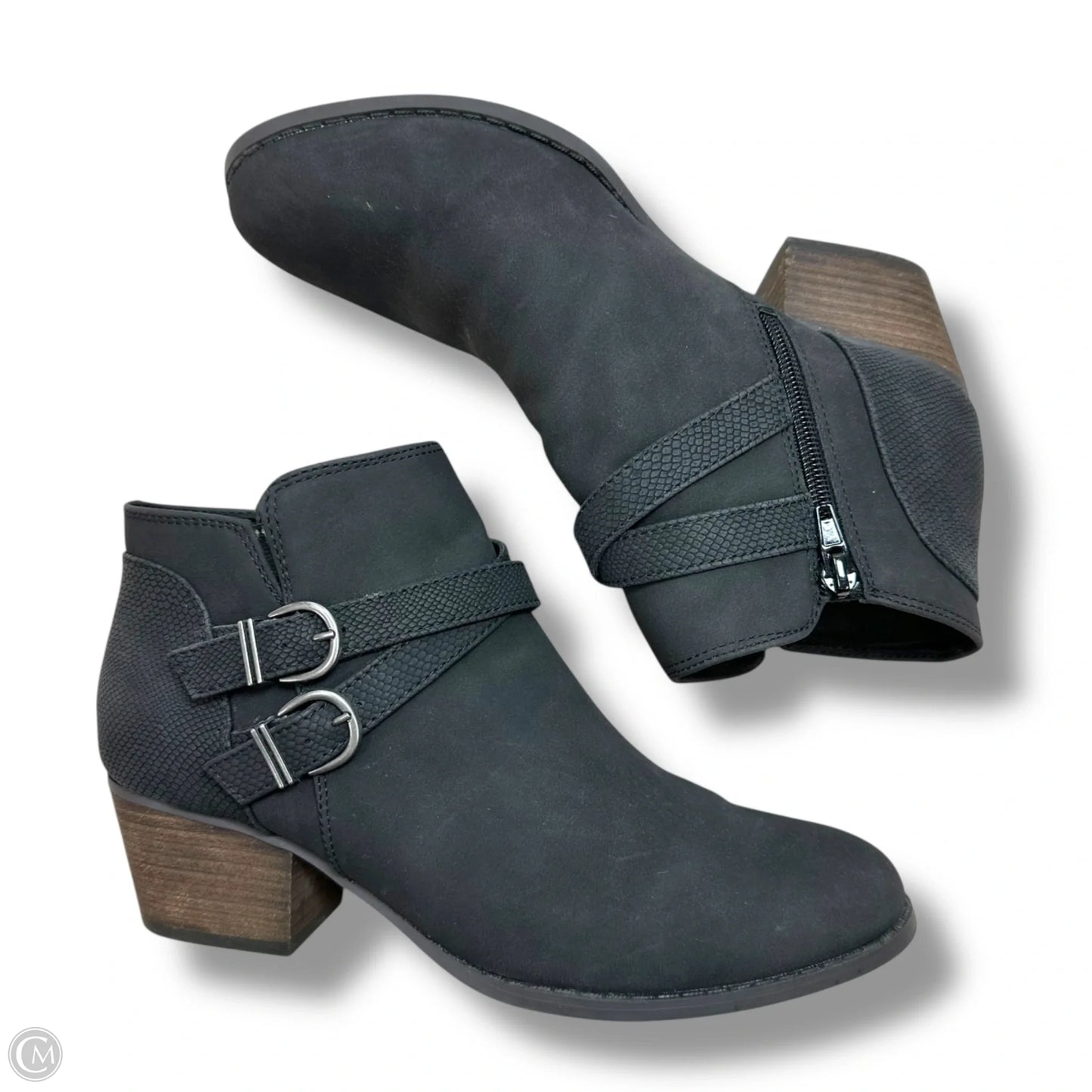 Boots Ankle Flats By Life Stride In Black, Size: 9.5