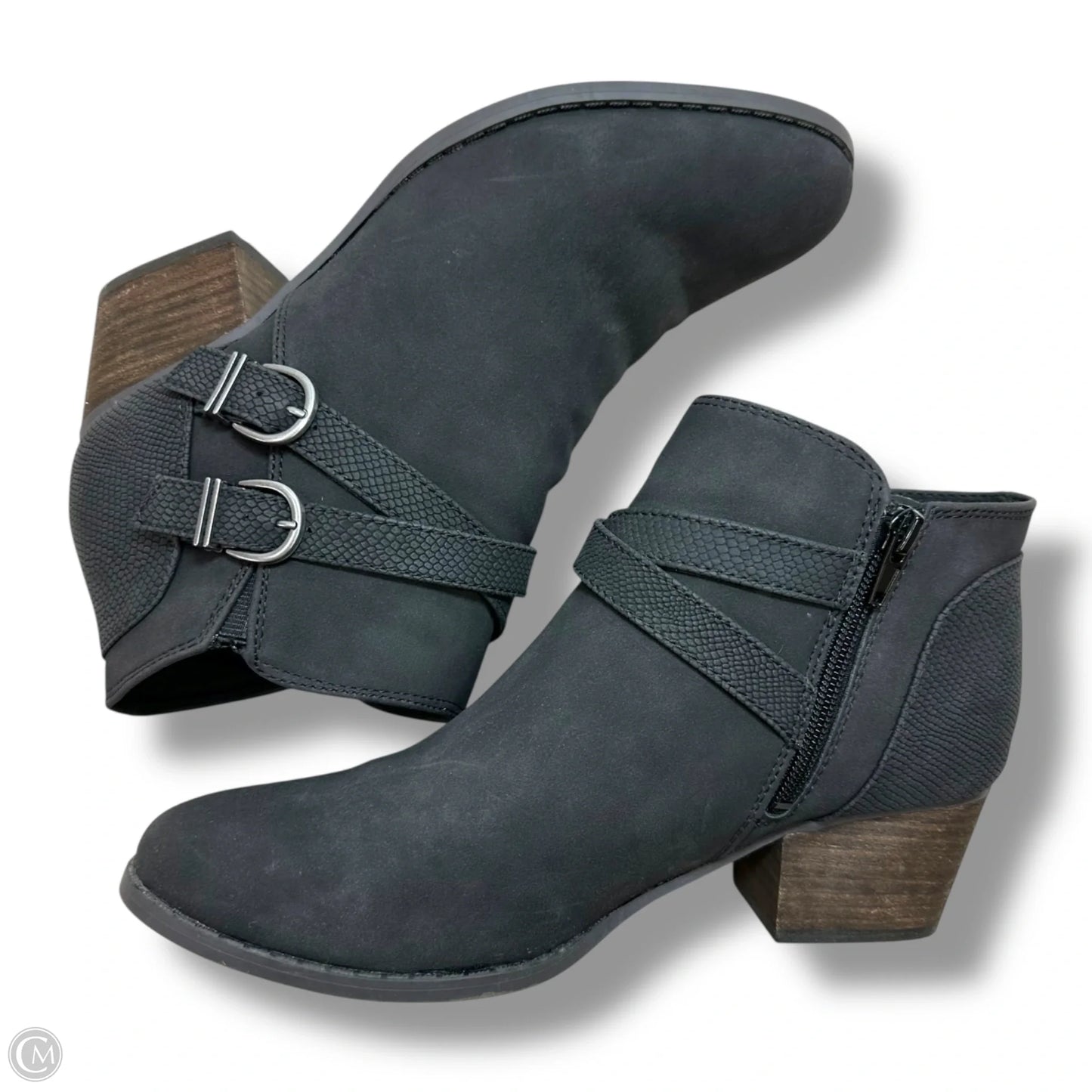 Boots Ankle Flats By Life Stride In Black, Size: 9.5