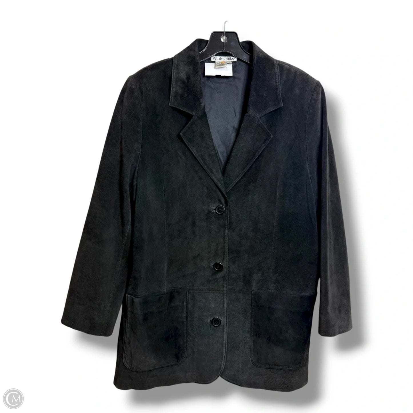 Jacket Leather By Clothes Mentor In Black, Size: M