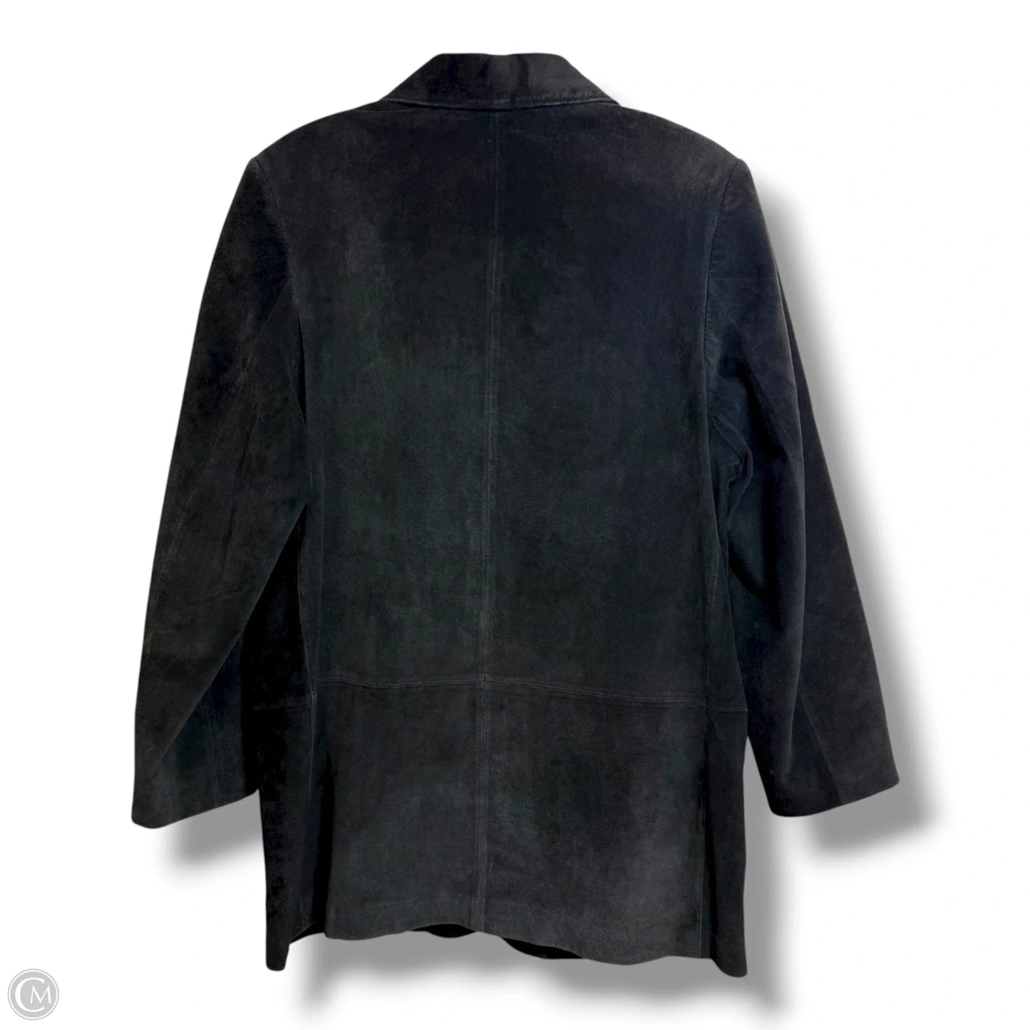 Jacket Leather By Clothes Mentor In Black, Size: M