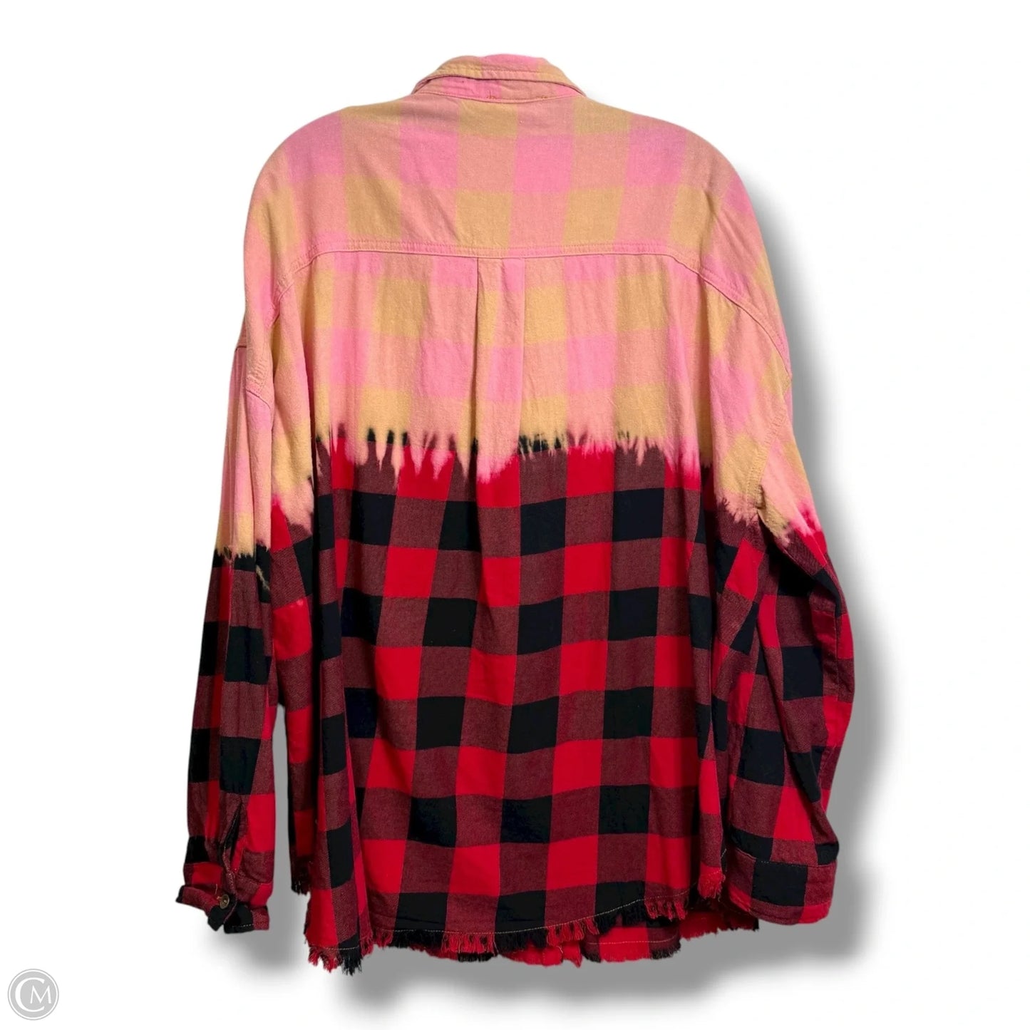 Top Long Sleeve By White Birch In Plaid Pattern, Size: 1x