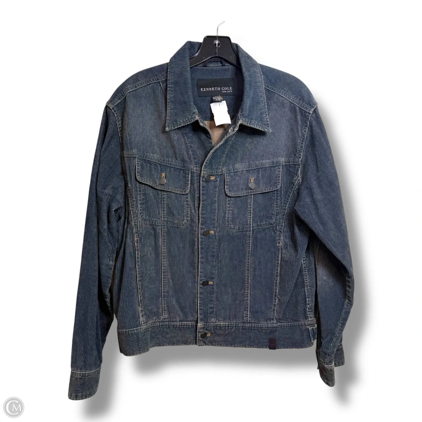 Jacket Denim By Kenneth Cole In Blue, Size: M