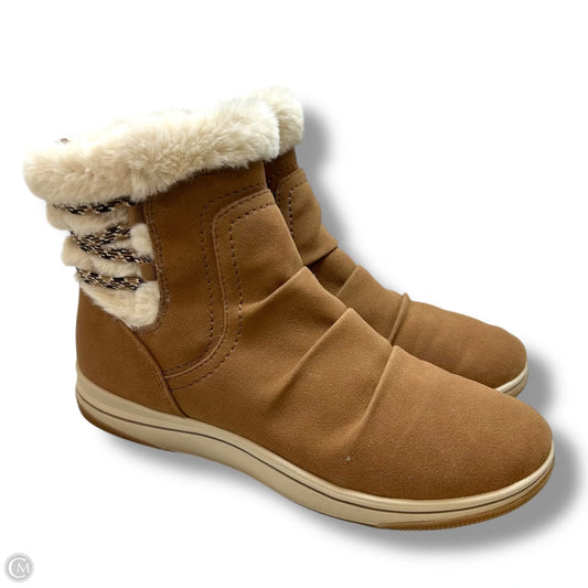Boots Ankle Flats By Clarks In Tan, Size: 10