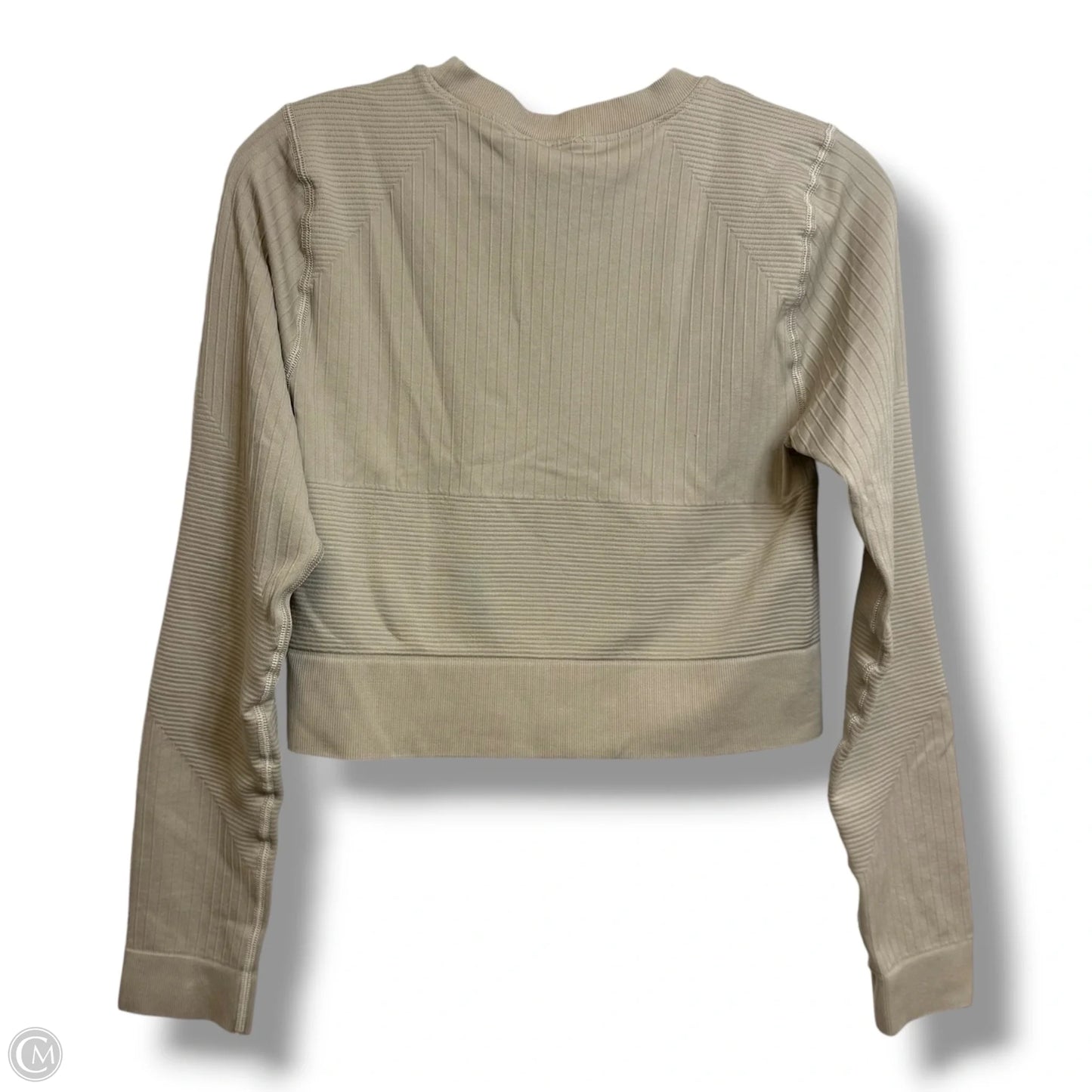 Athletic Top Long Sleeve Crewneck By Dsg Outerwear In Taupe, Size: M
