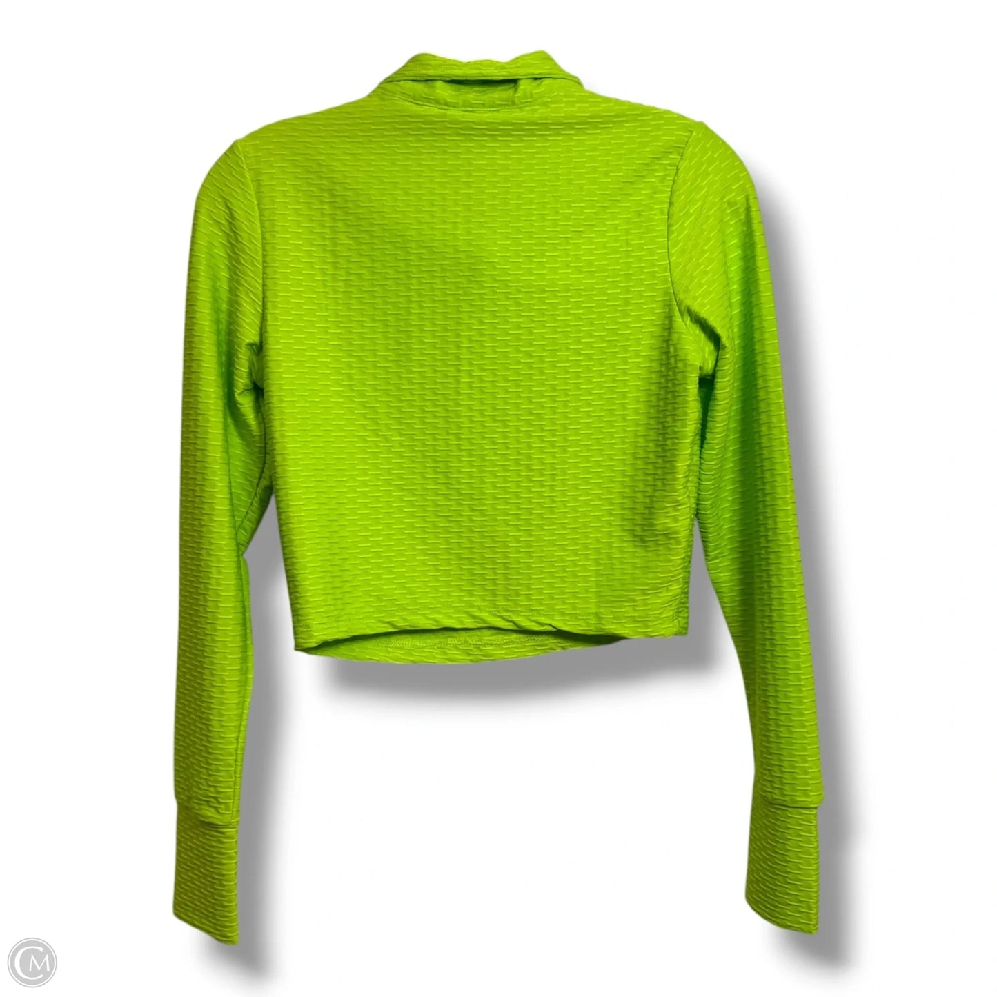 Athletic Top Long Sleeve Collar By Buffbunny In Green, Size: M