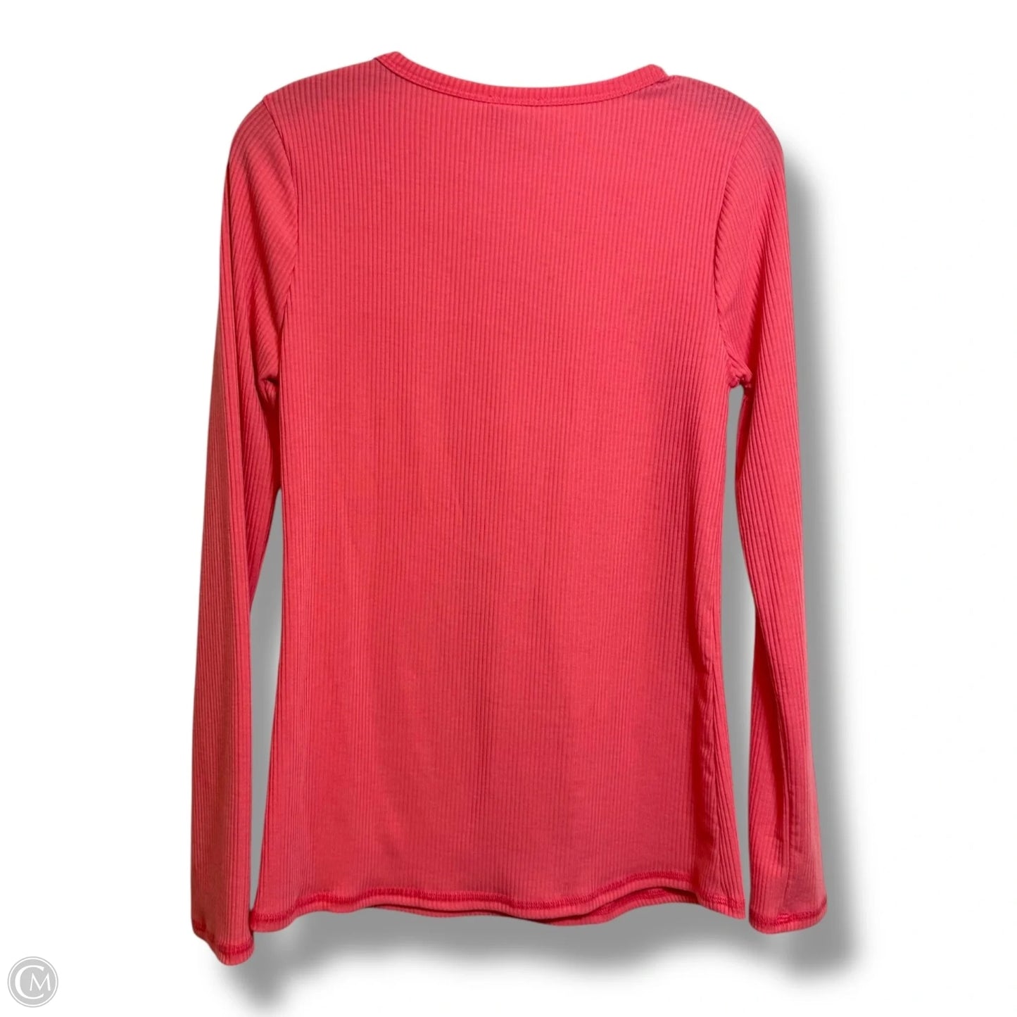Top Long Sleeve Basic By Pulse In Coral, Size: M