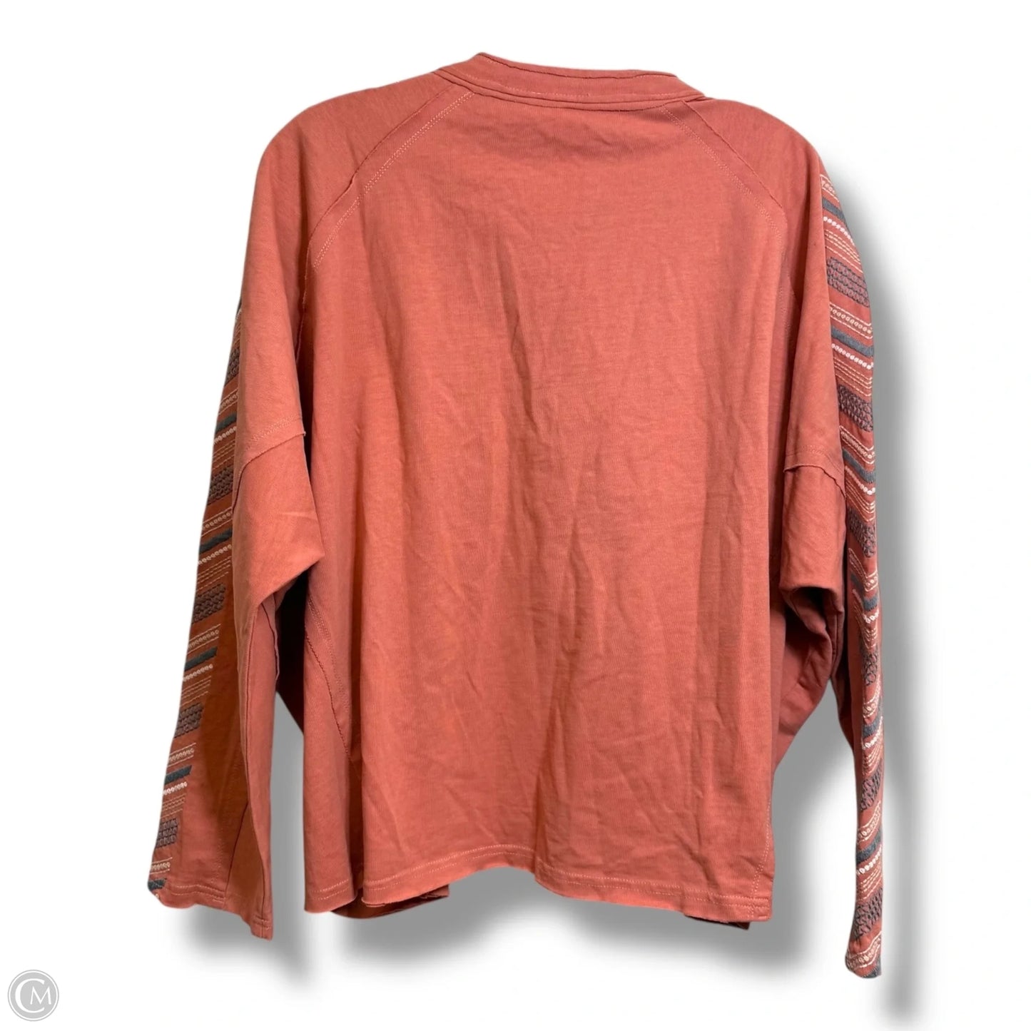 Top Long Sleeve By Fate In Coral, Size: M