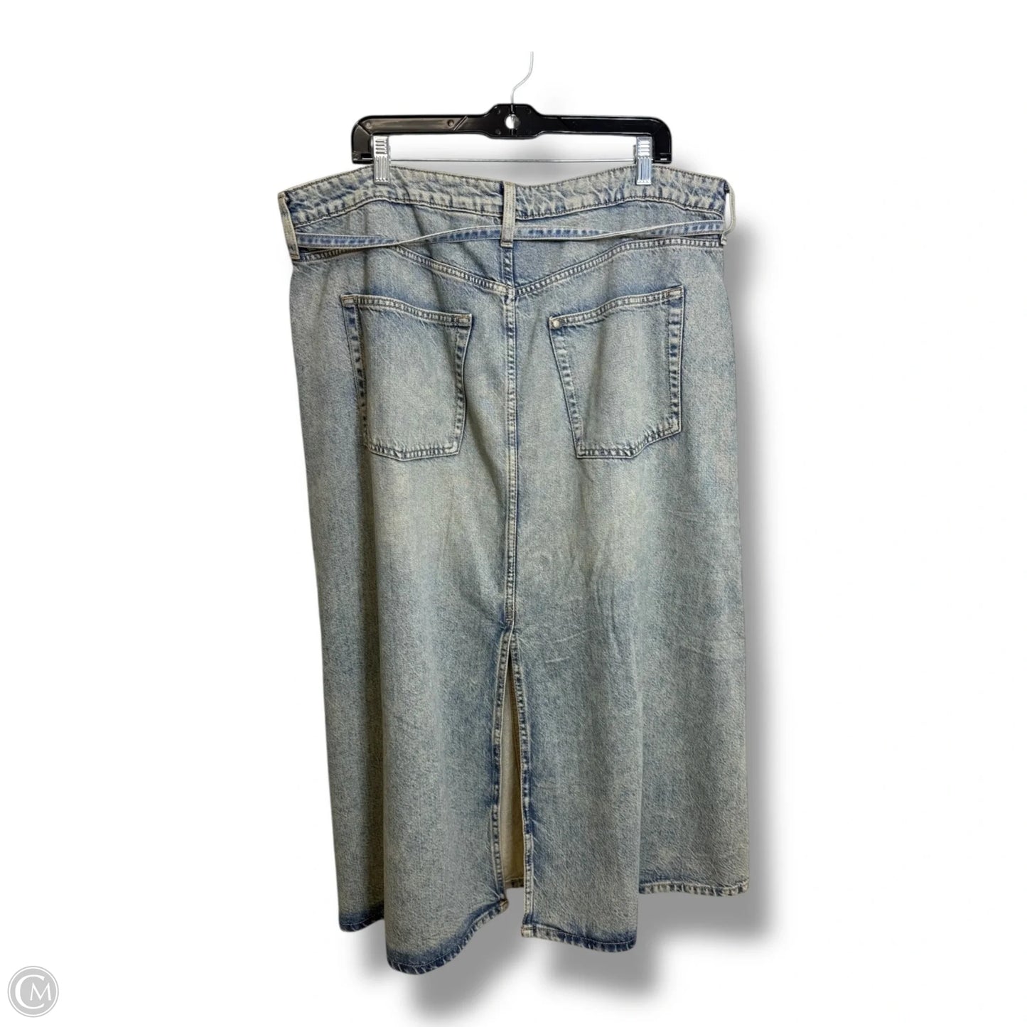 Skirt Midi By Clothes Mentor In Blue Denim, Size: Xl