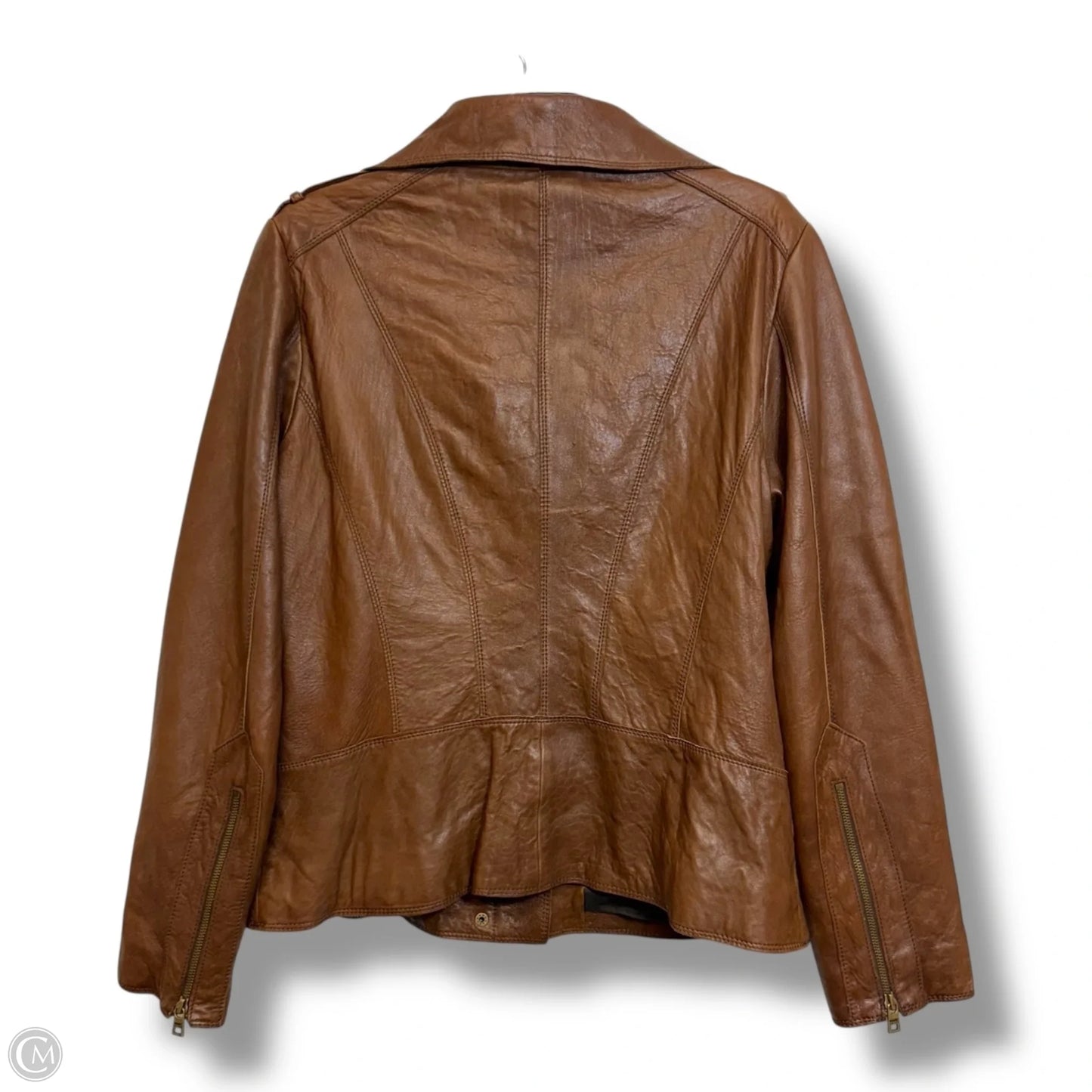Jacket Leather By Marc New York In Brown, Size: L