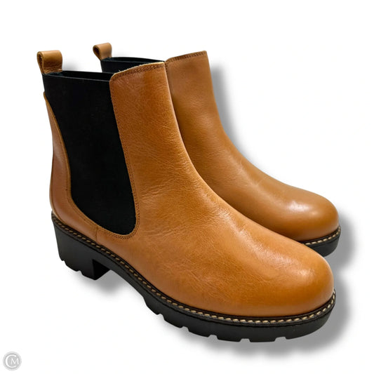 Boots Ankle Heels By Anthropologie In Brown, Size: 9