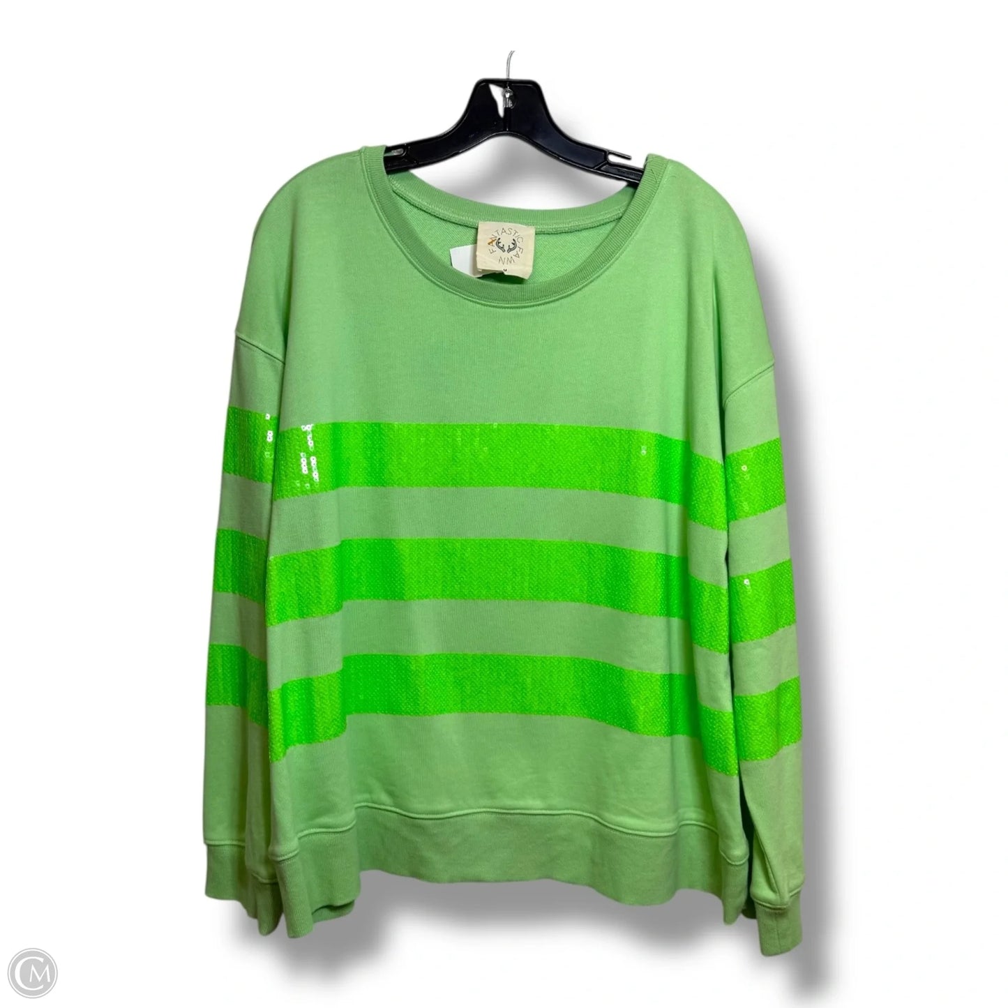 Top Long Sleeve By Fantastic Fawn In Green, Size: M