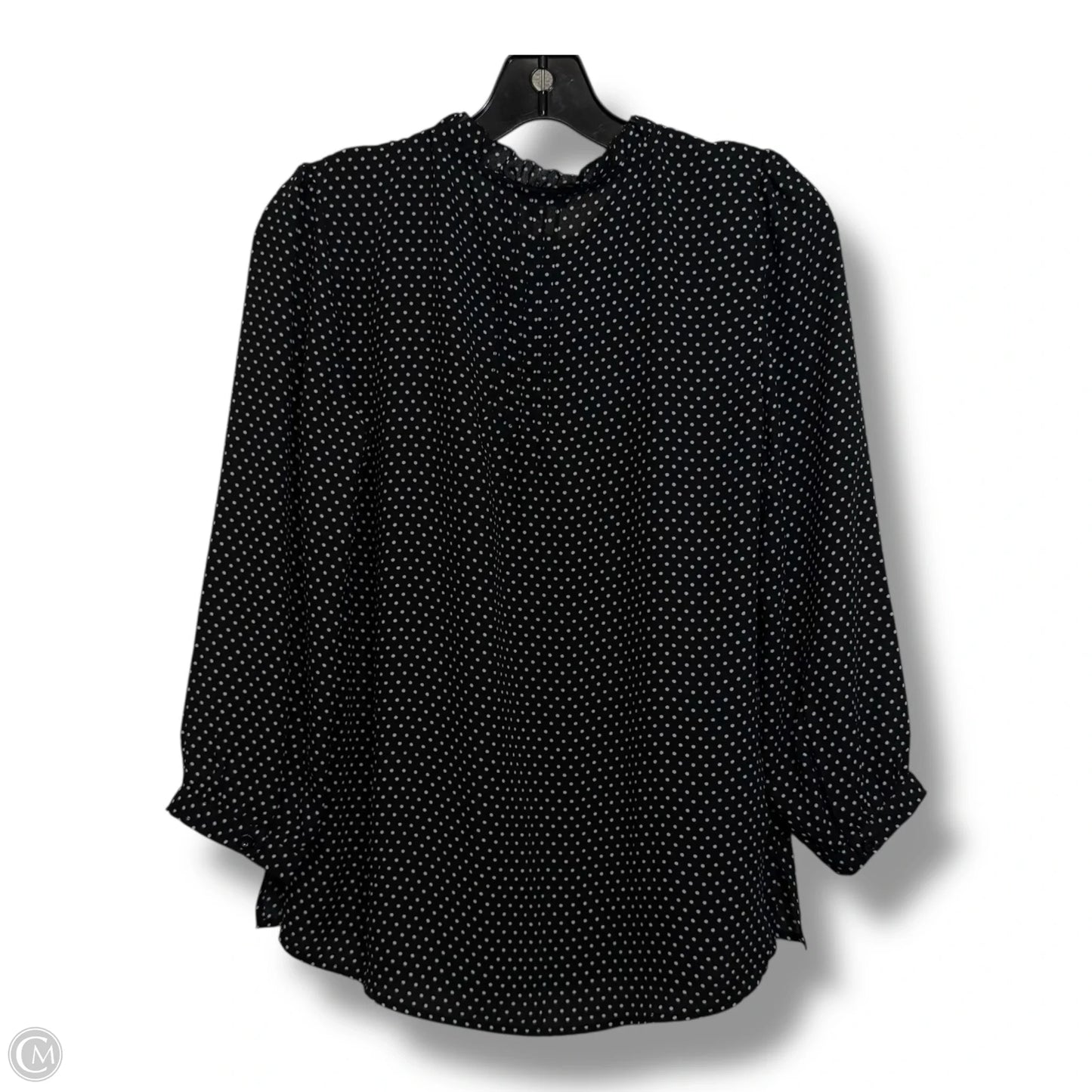 Top Long Sleeve By Maison Damelie In Polkadot Pattern, Size: Xs