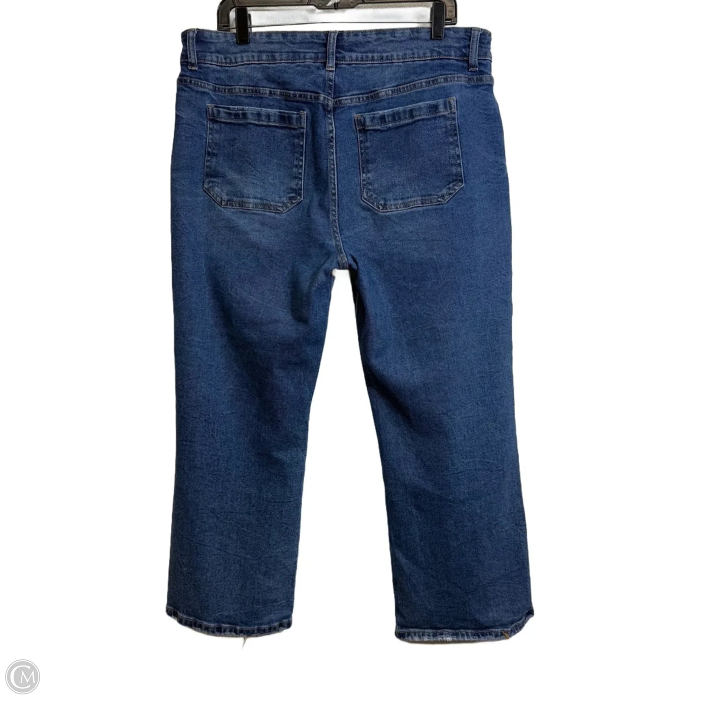 Jeans Cropped By Kensie In Blue Denim, Size: 14