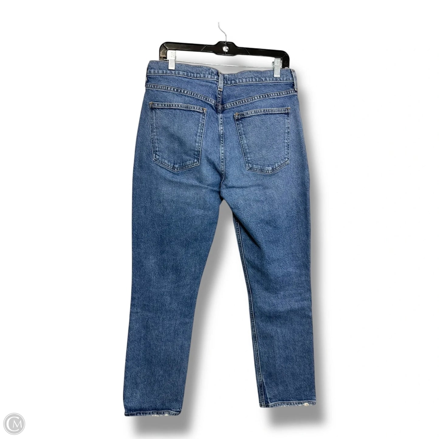 Jeans Straight By Agolde In Blue Denim, Size: 10