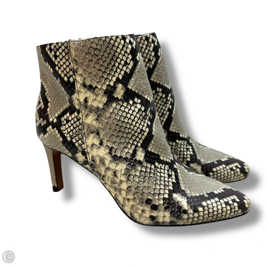 Boots Ankle Heels By Banana Republic In Snakeskin Print, Size: 8