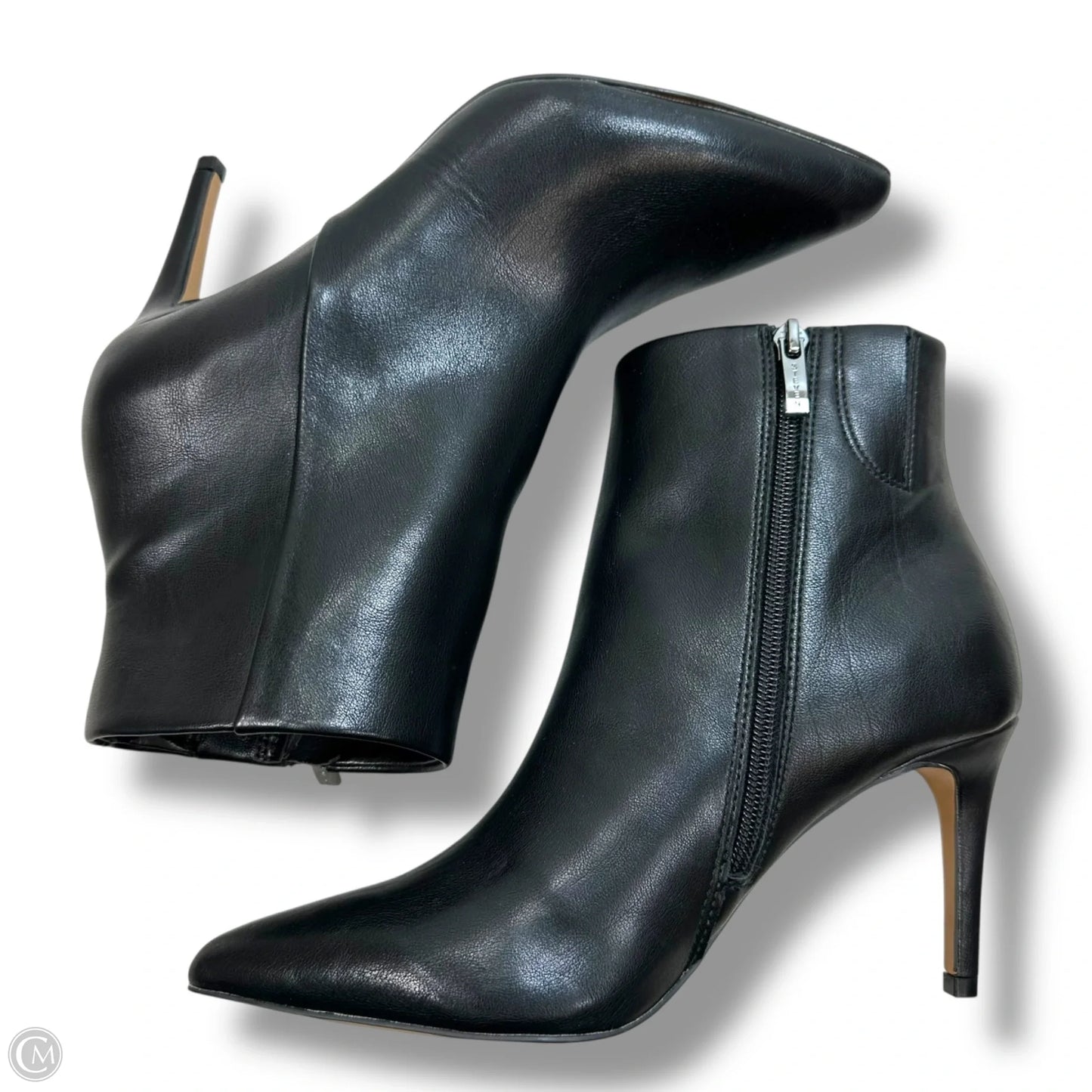 Boots Ankle Heels By Clothes Mentor In Black, Size: 8