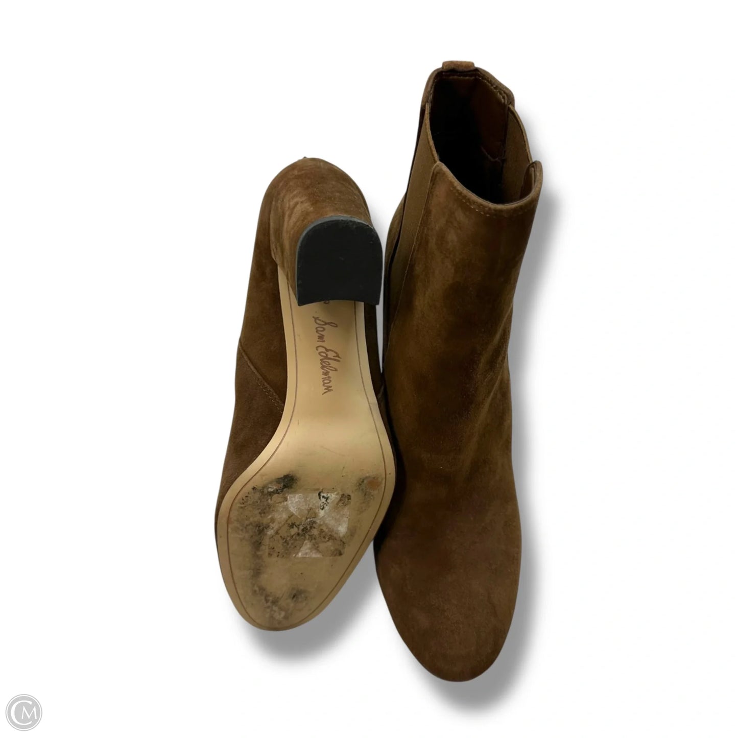 Boots Ankle Heels By Sam Edelman In Tan, Size: 8.5