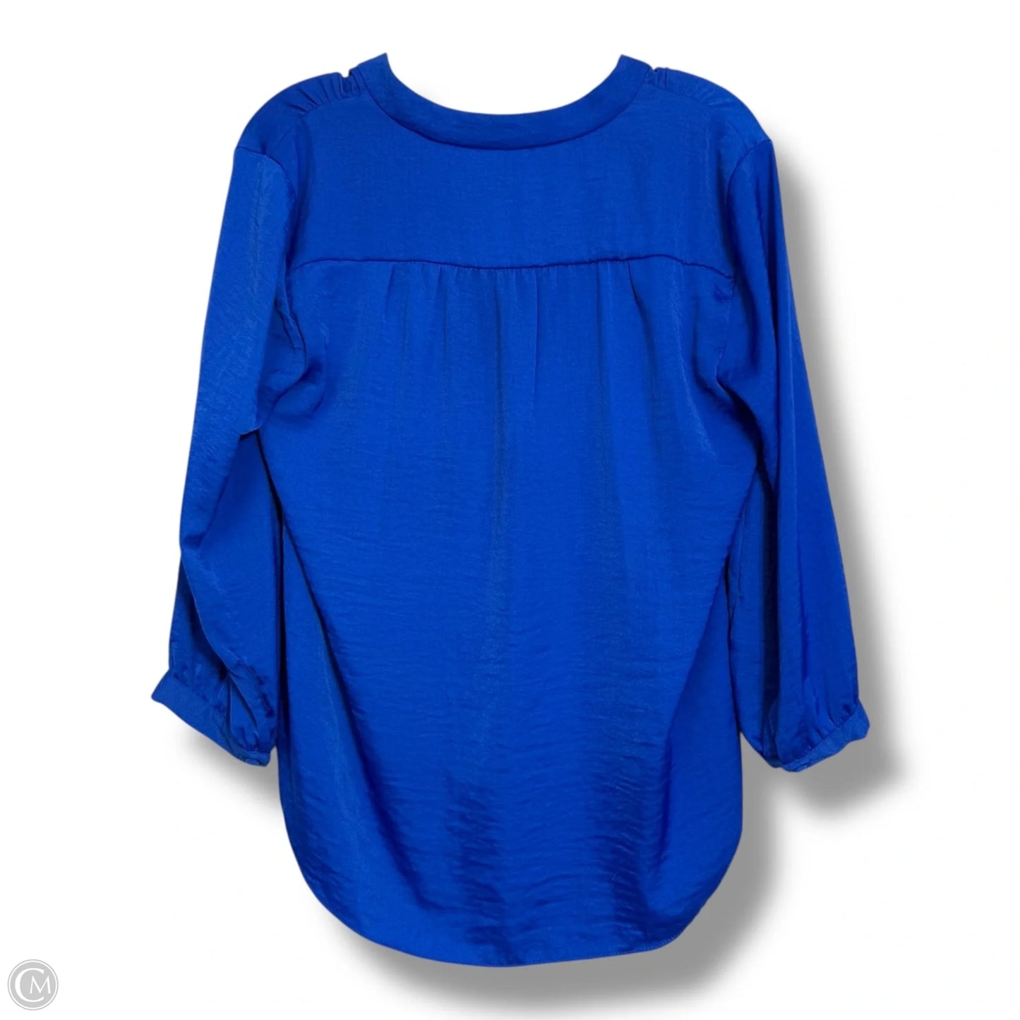 Top Long Sleeve By Vince Camuto In Blue, Size: M