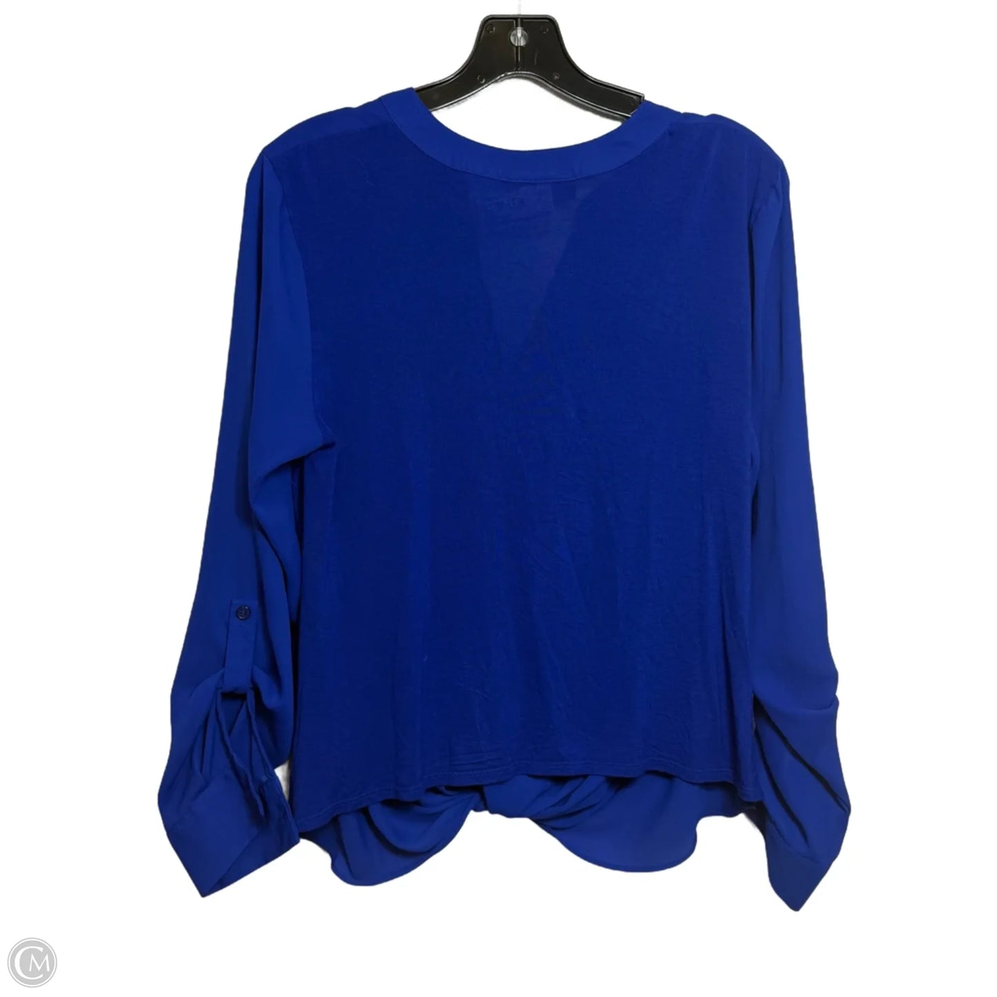 Top Long Sleeve By Inc In Blue, Size: M
