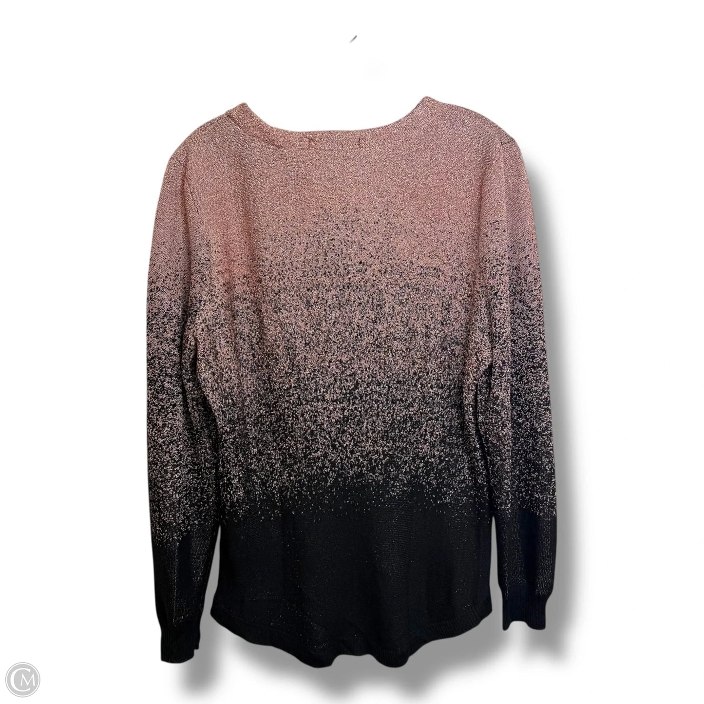 Top Long Sleeve By Adrienne Vittadini In Pink, Size: Xl