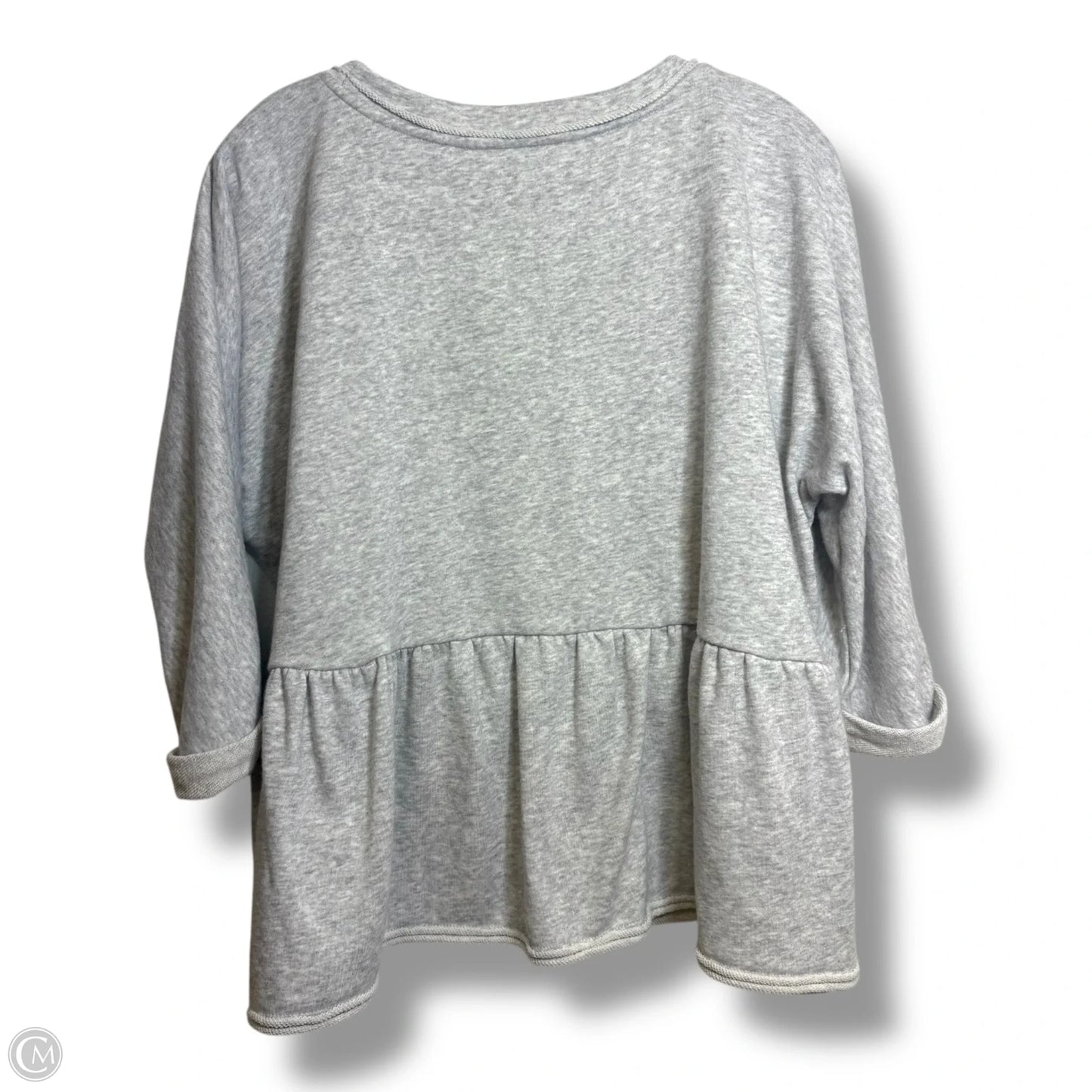 Top 3/4 Sleeve By Saturday/sunday In Grey, Size: Mp