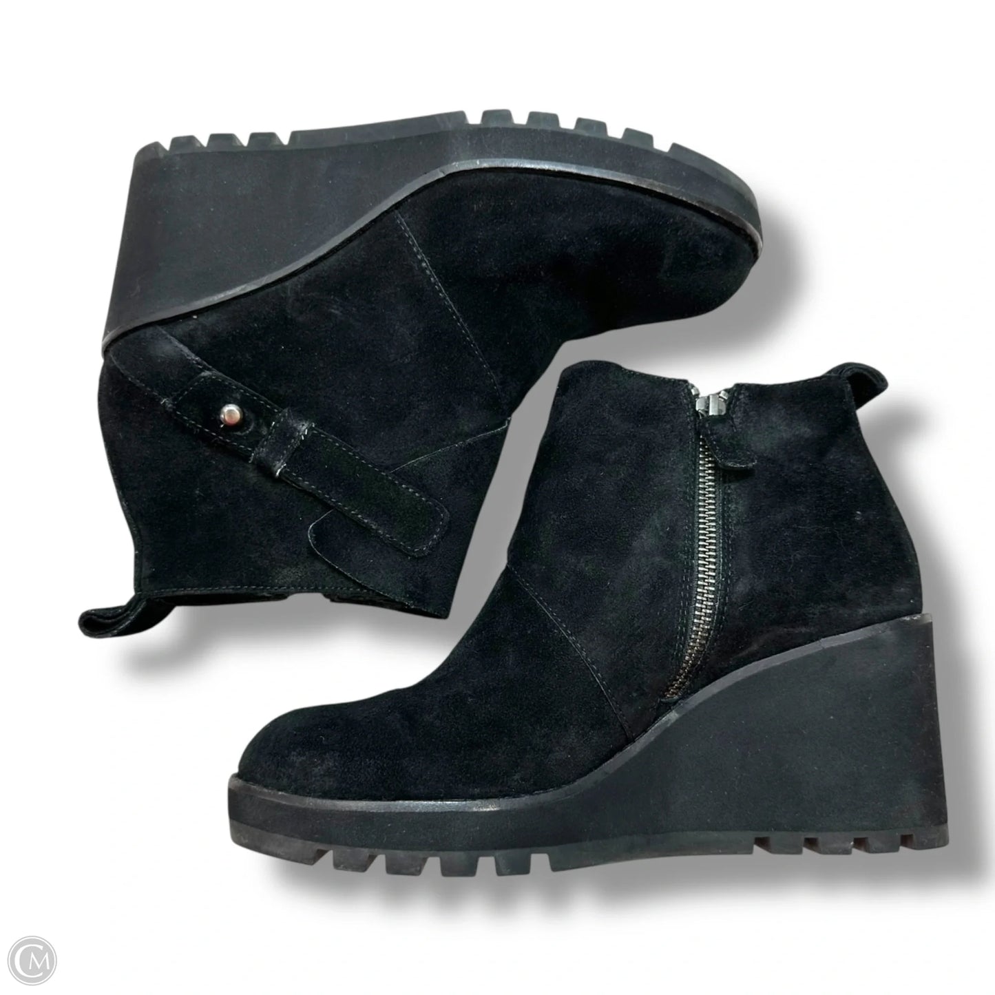 Boots Ankle Heels By Eileen Fisher In Black, Size: 7