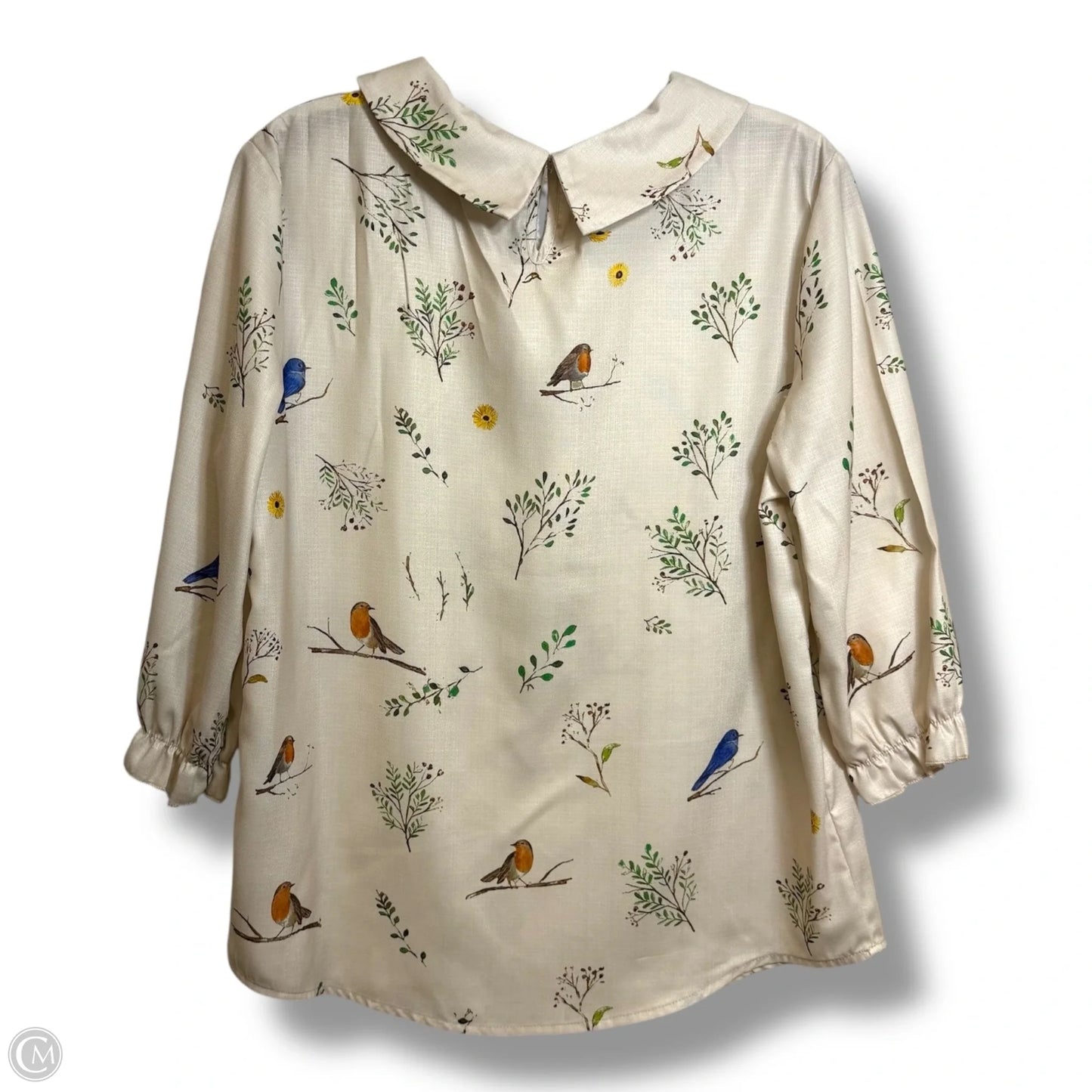 Top Short Sleeve By Cmf In Beige, Size: M