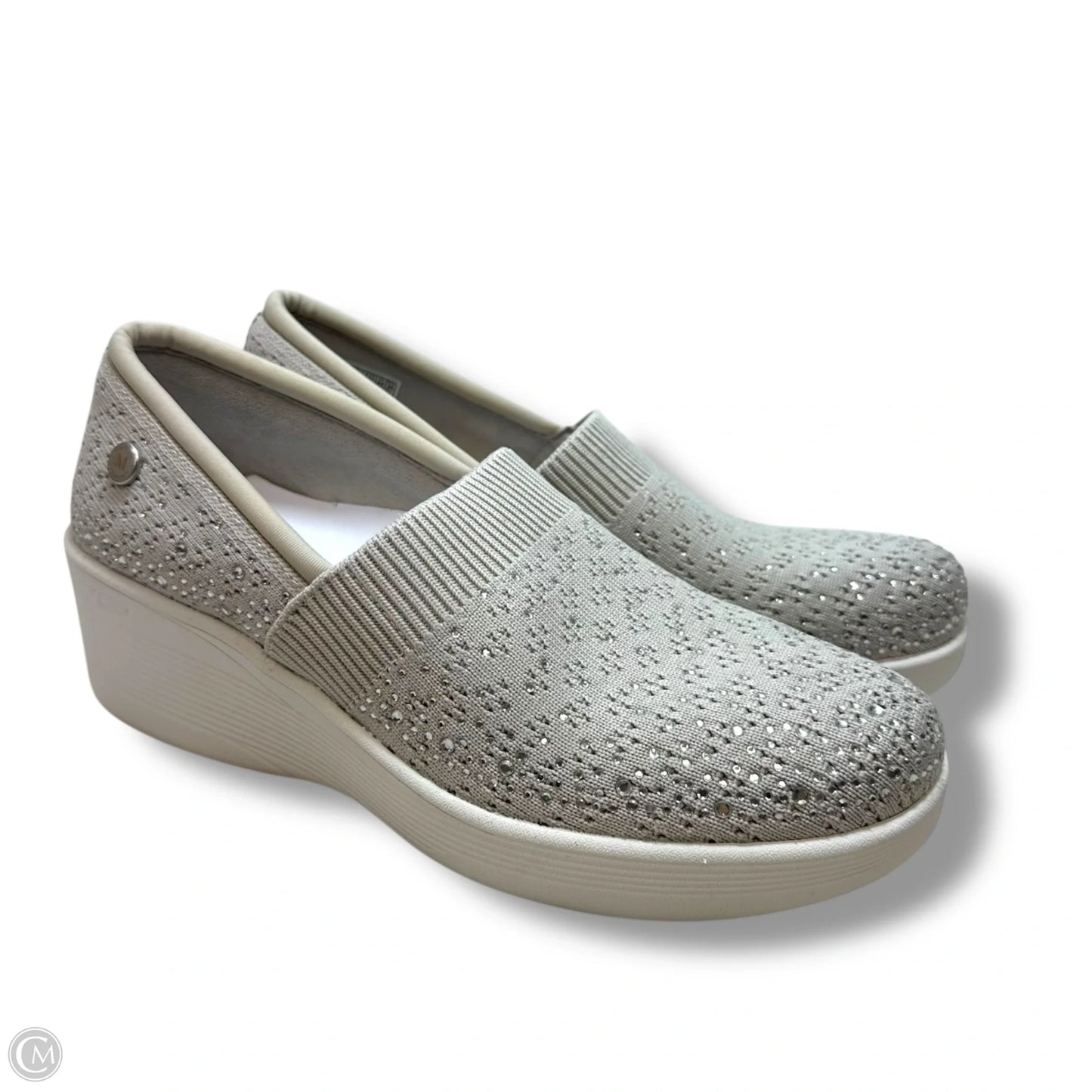 Shoes Heels Wedge By Skechers In Grey, Size: 7