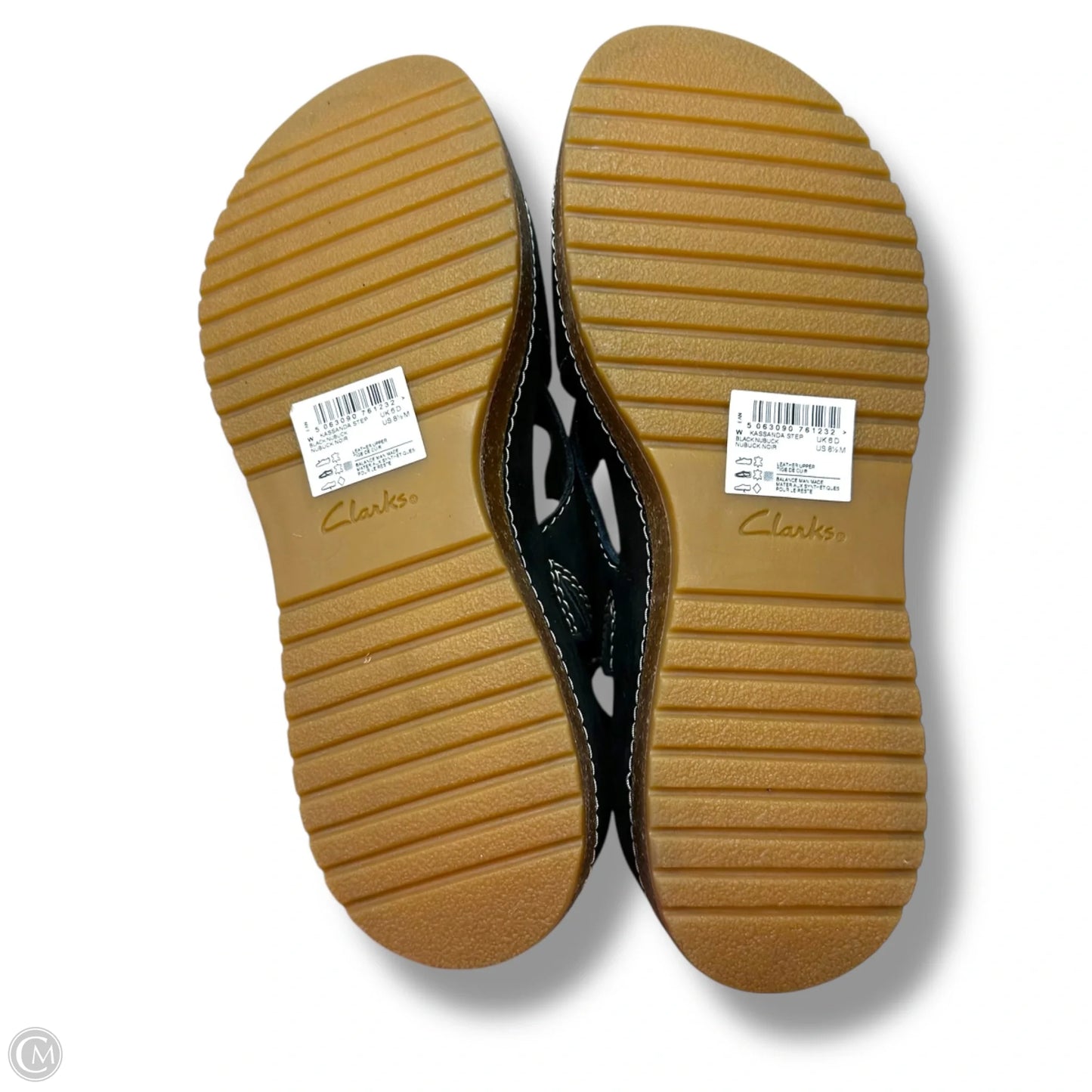 Sandals Flats By Clarks In Black, Size: 8.5