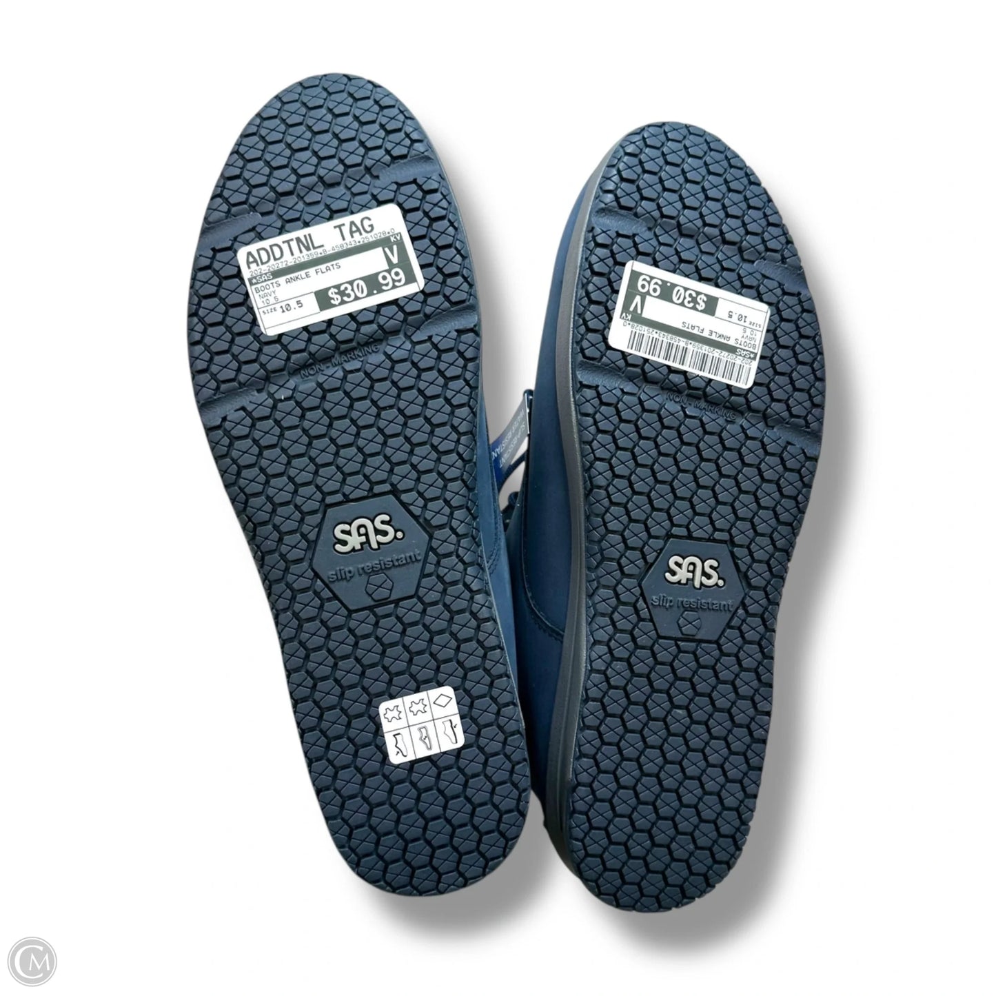 Boots Ankle Flats By Sas In Navy, Size: 10.5