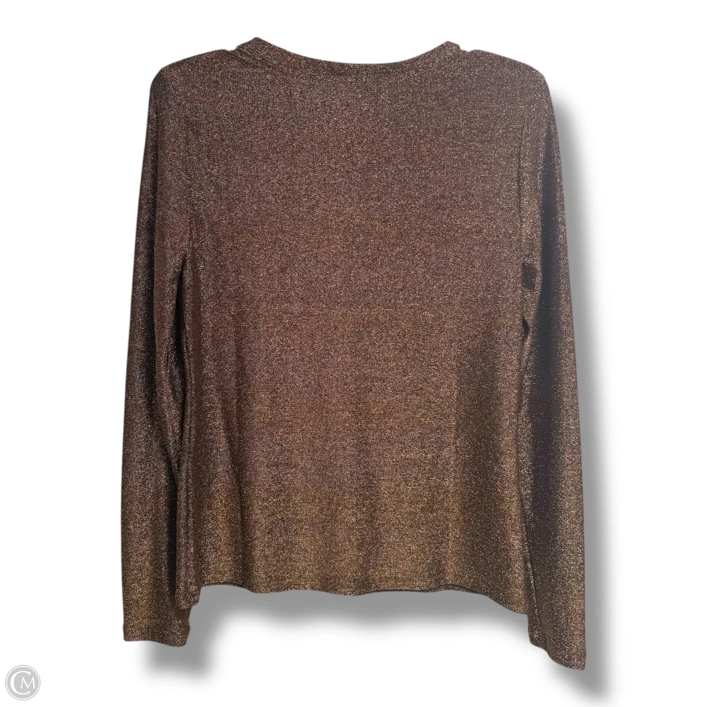 Top Long Sleeve By White House Black Market In Bronze, Size: M