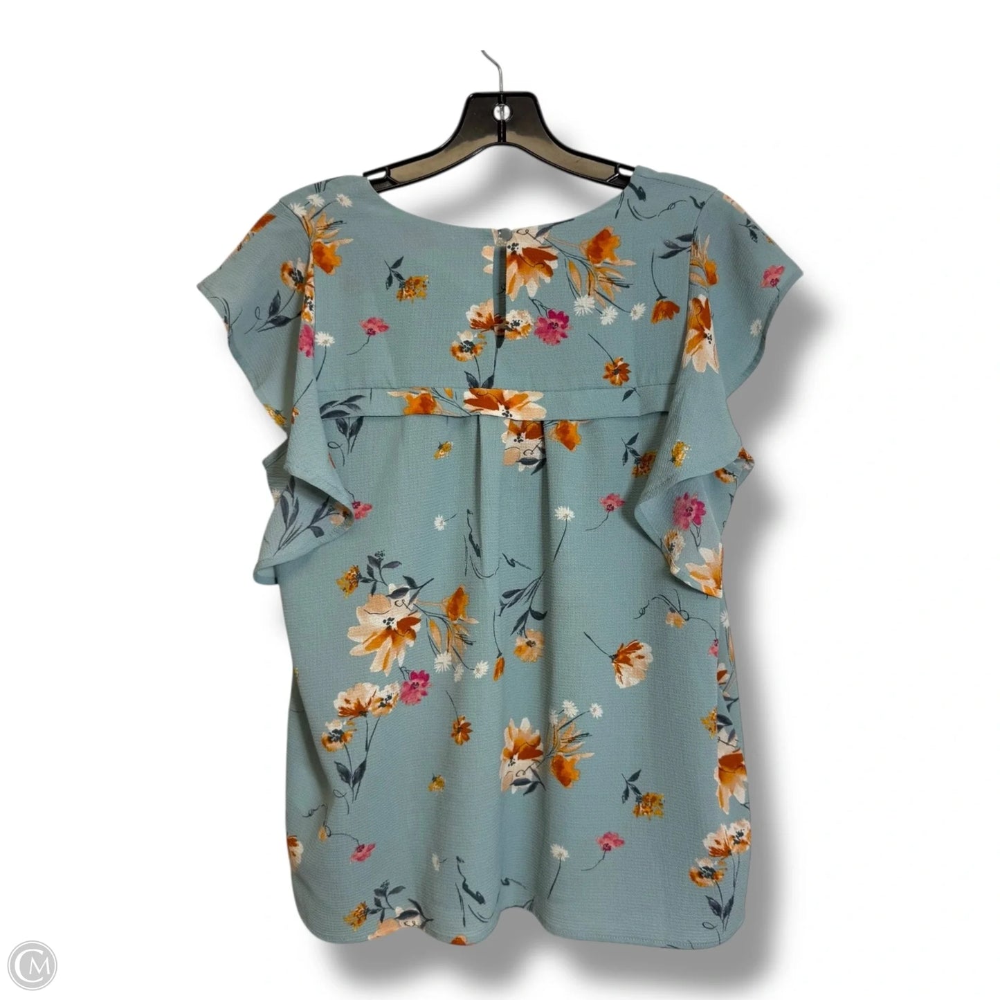 Top Sleeveless By Monteau In Floral Print, Size: L