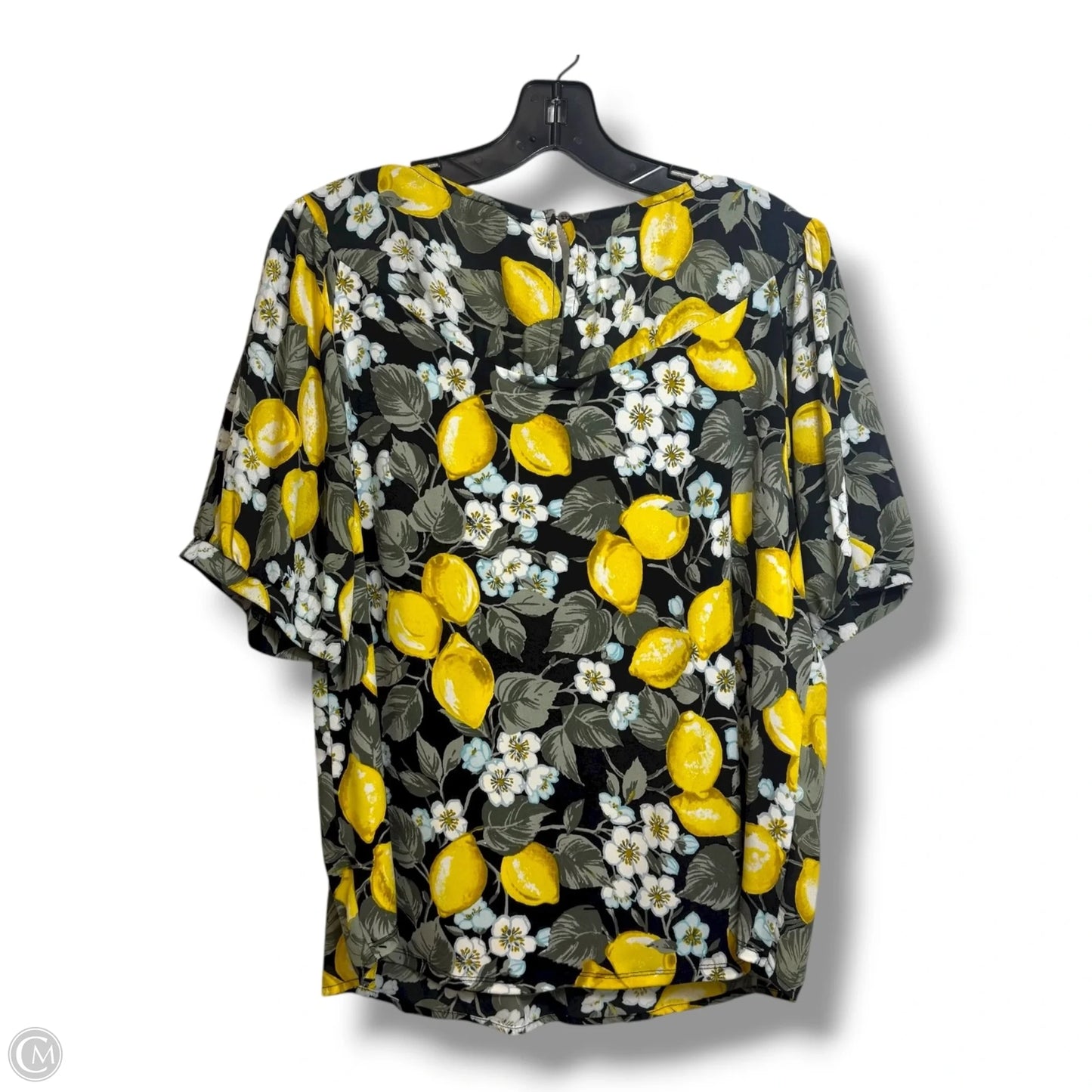 Top Short Sleeve By Ann Taylor In Yellow, Size: L