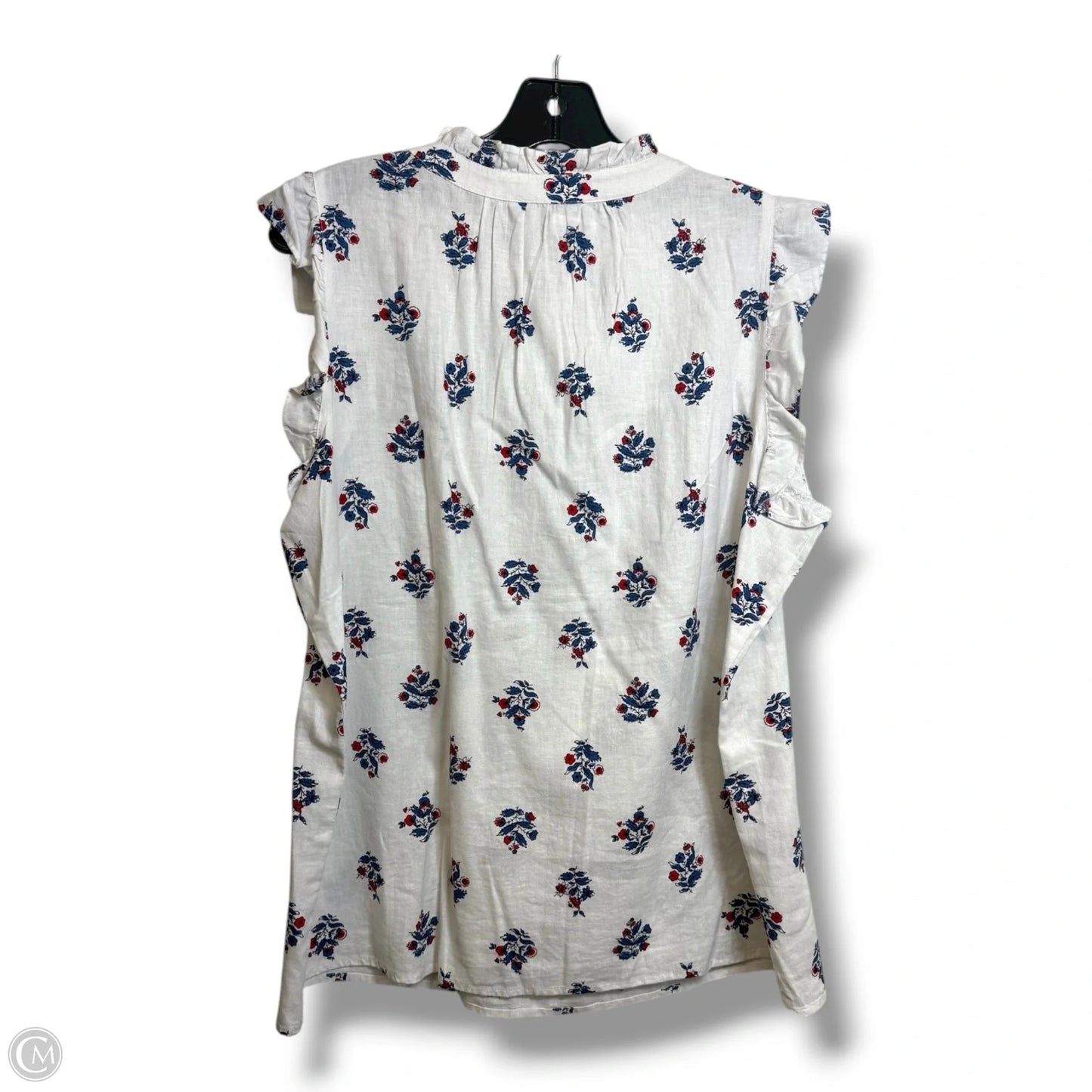 Top Short Sleeve By Loft In White, Size: L