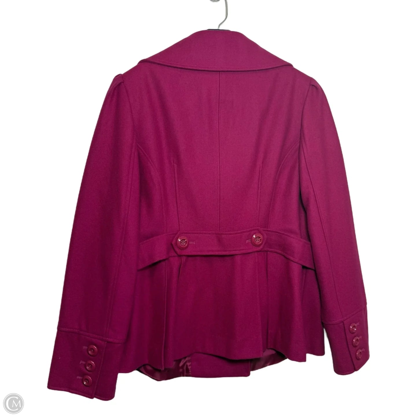 Coat Peacoat By Attention In Purple, Size: Xl