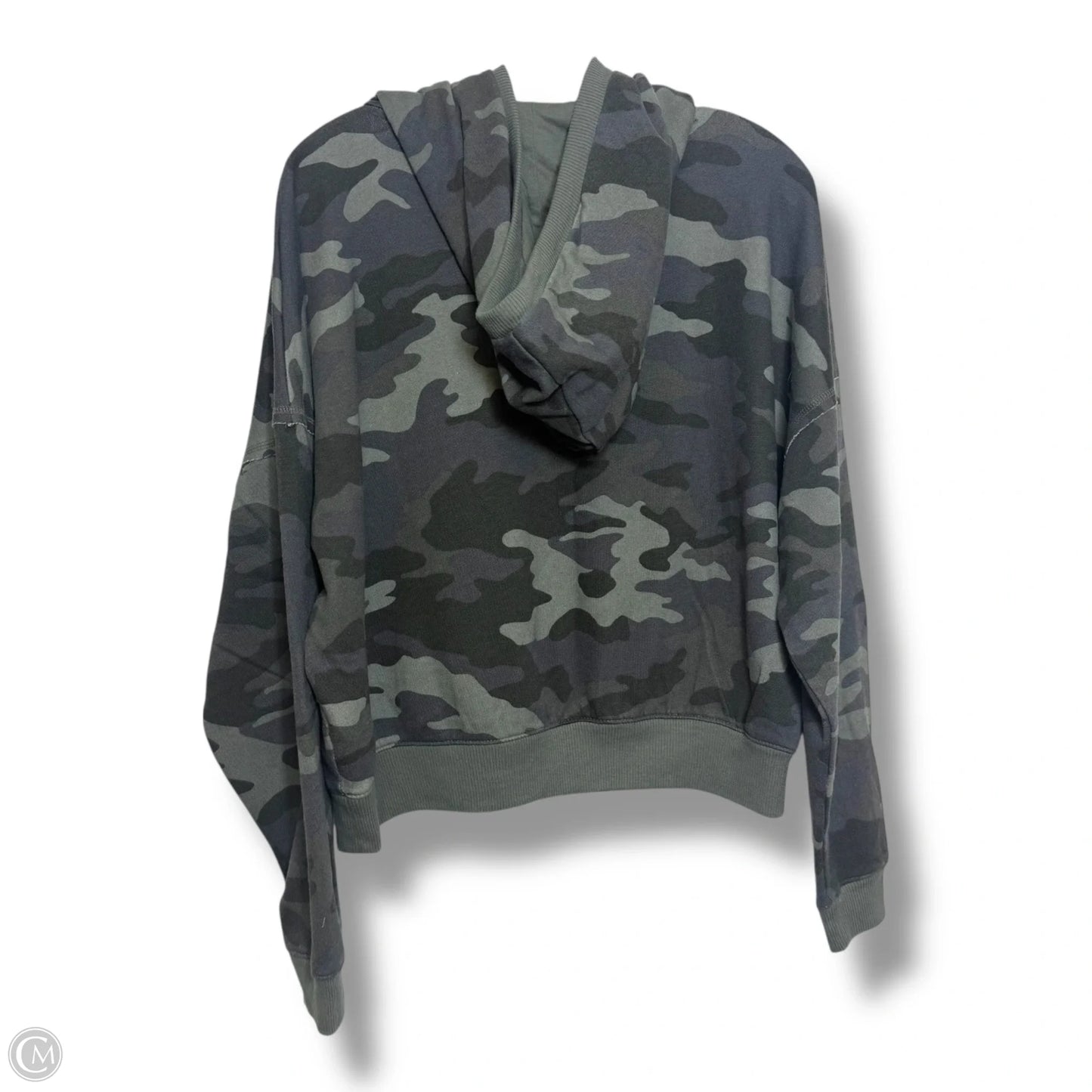 Sweatshirt Hoodie By Lucky Brand In Camouflage Print, Size: L