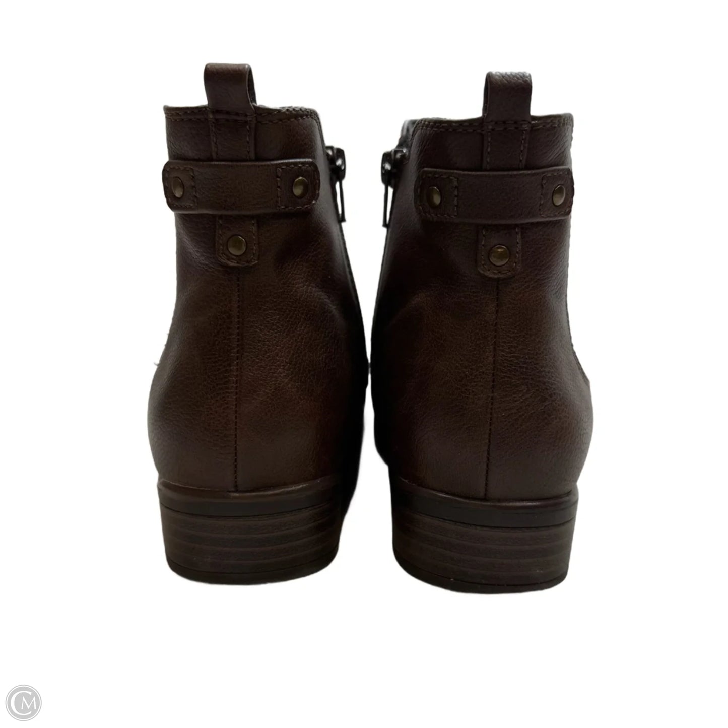 Boots Ankle Flats By Yuu Collection In Brown, Size: 8